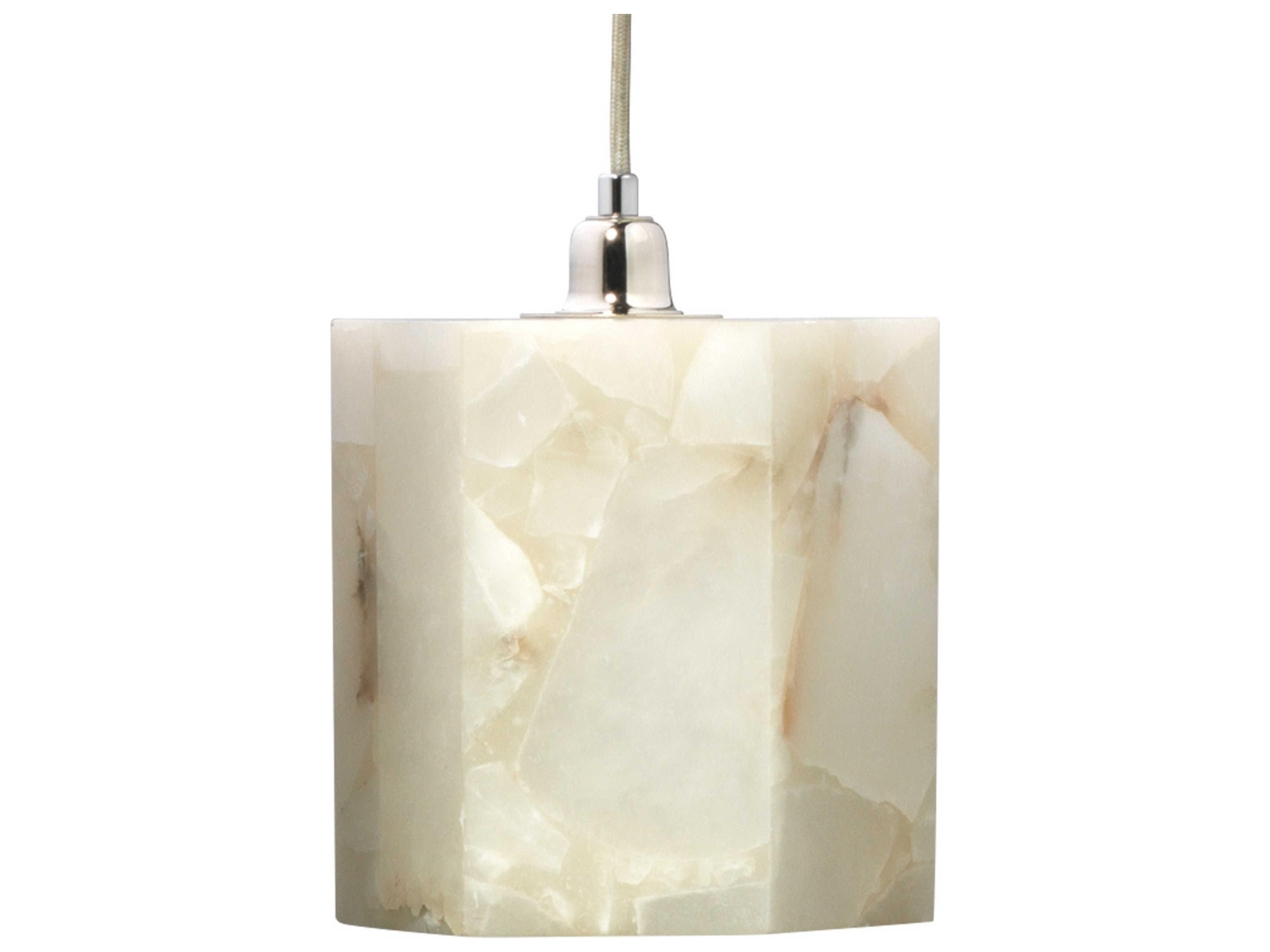 Borealis 1-Light Alabaster Off White Geometric Mini Pendant