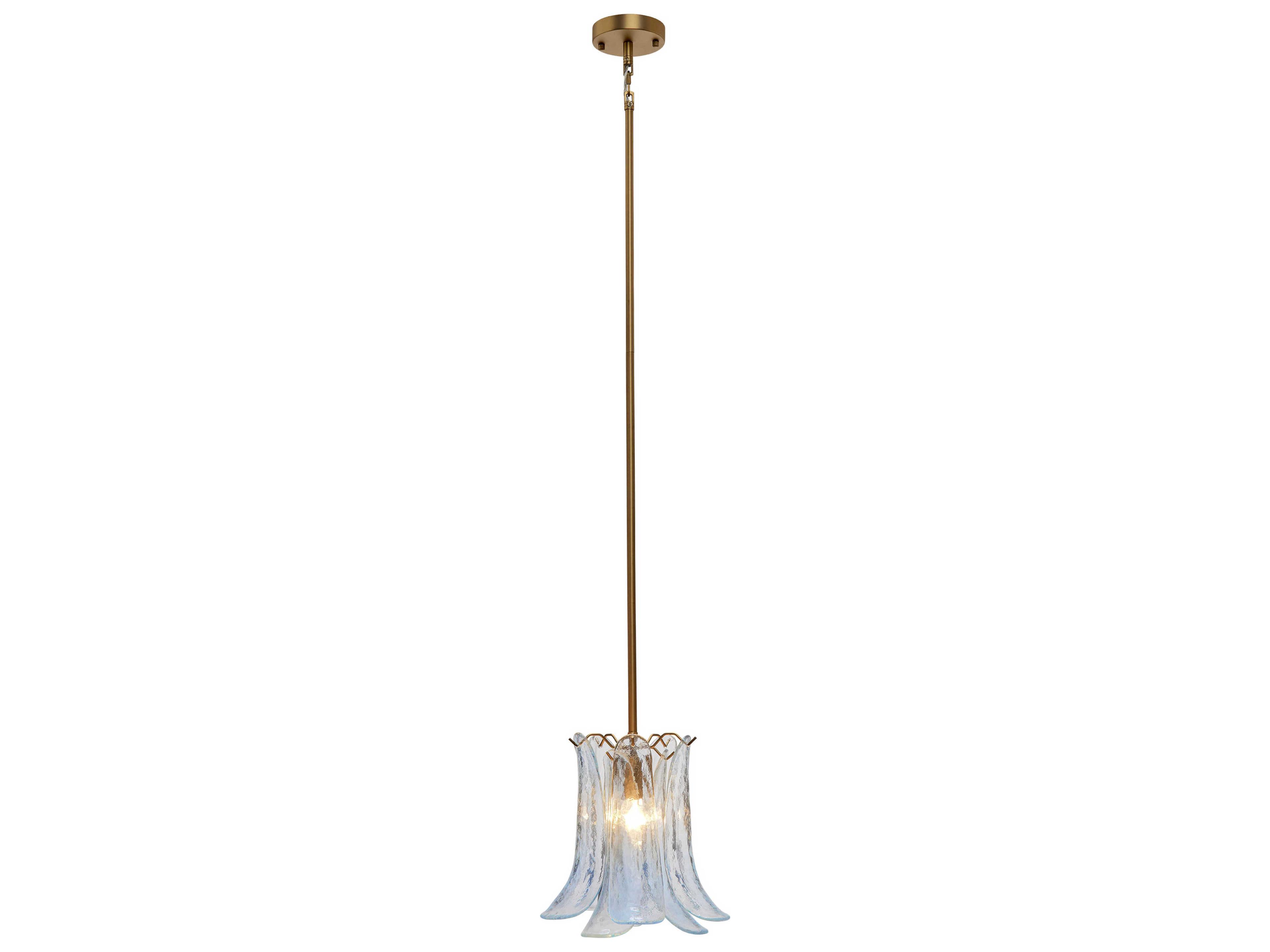 Jamie Young Cala 1-Light Pale Blue Brass Mini Pendant
