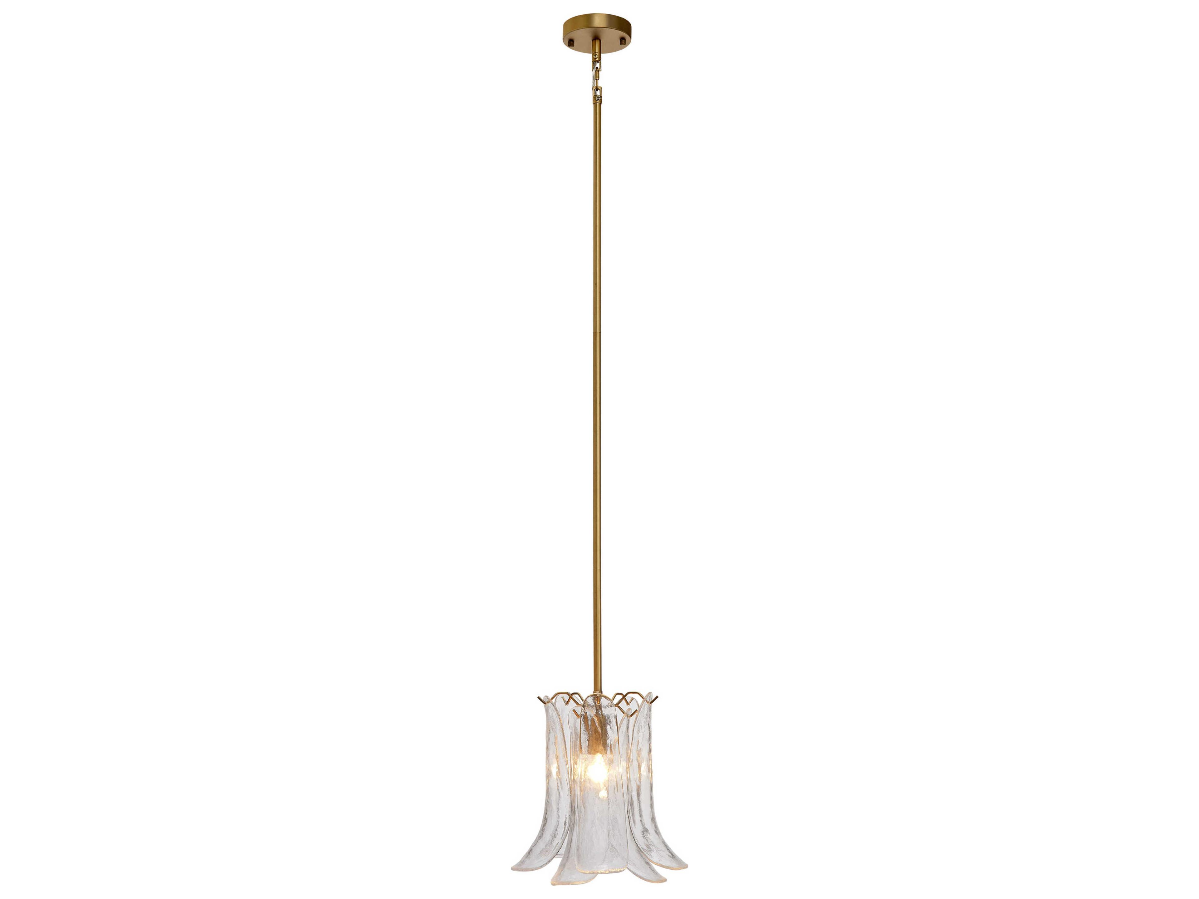 Jamie Young Cala 1-Light Clear Brass Mini Pendant