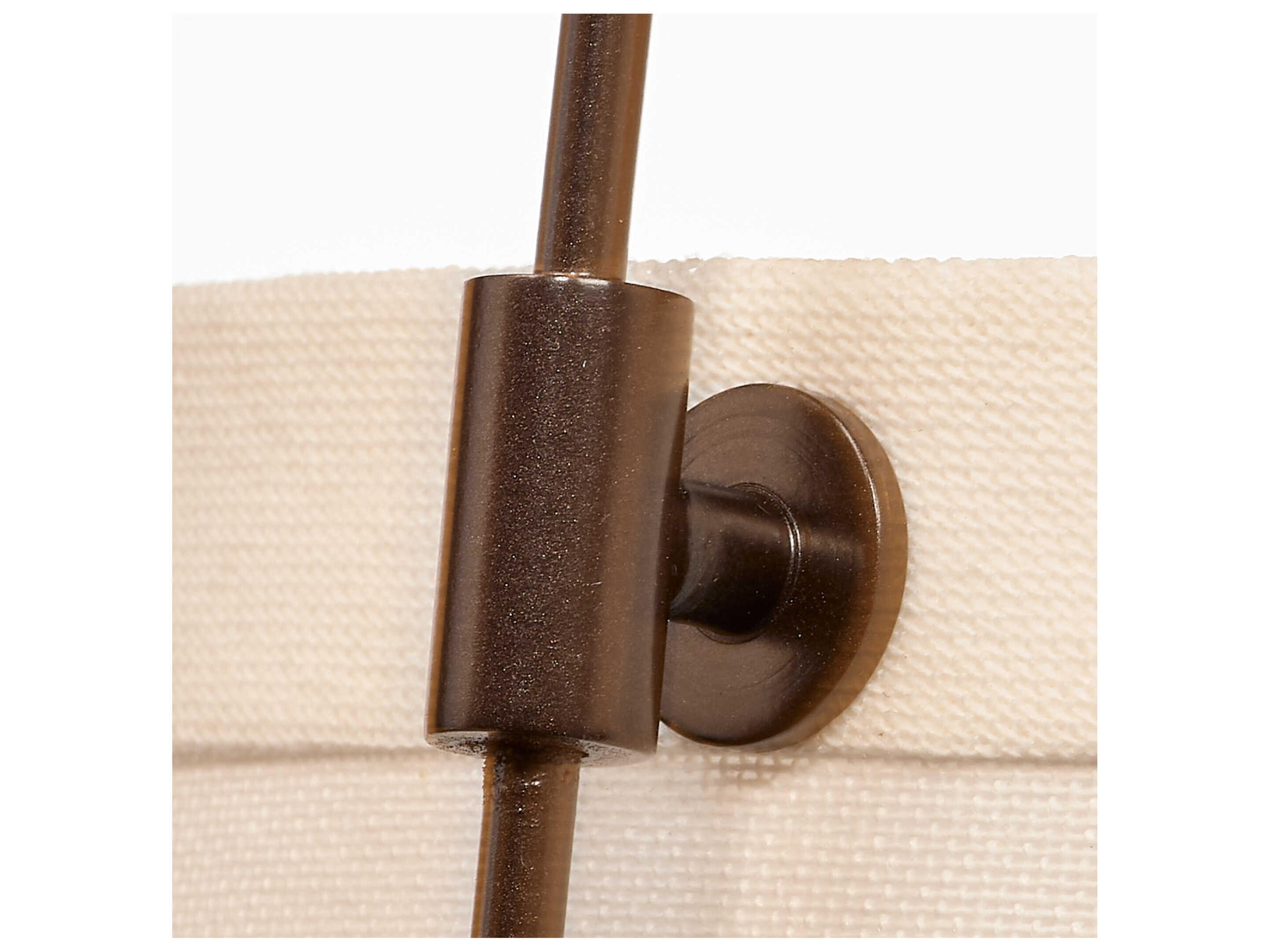 Jamie Young California 1-Light Oil Rubbed Bronze With Off White Linen Dome Mini Pendant