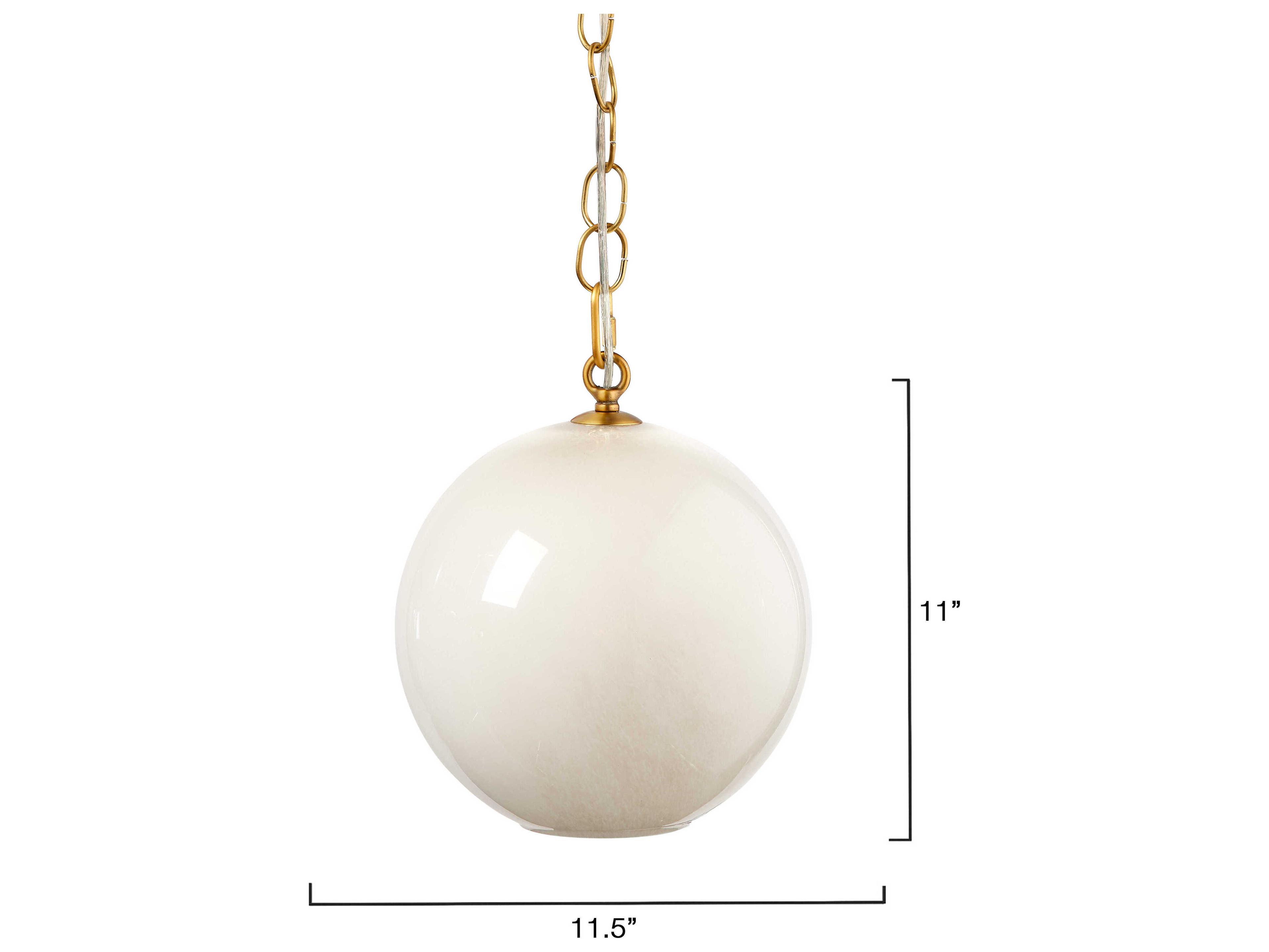 Jamie Young Camber 1-Light Taupe Brown Globe Mini Pendant