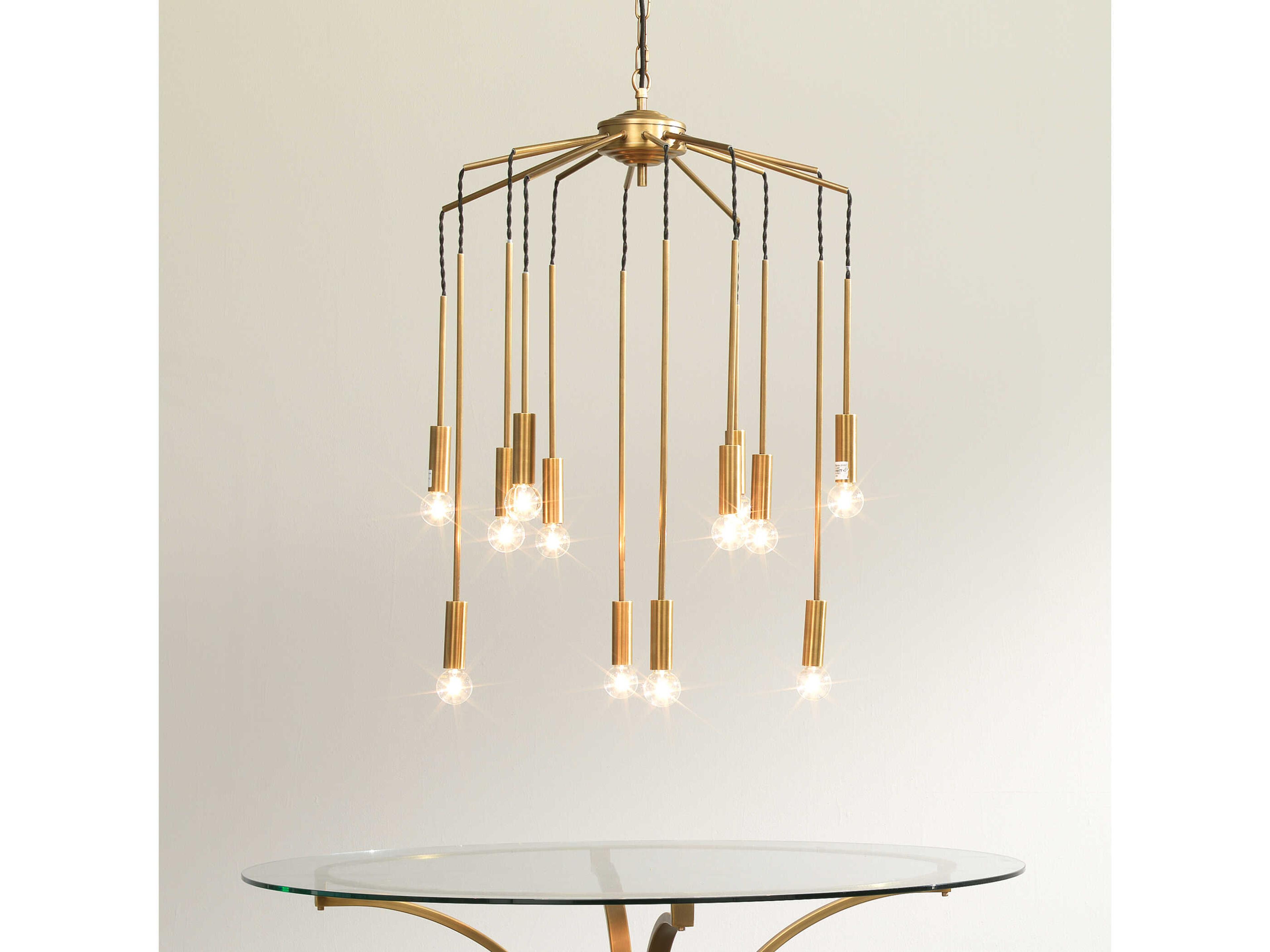 Jamie Young 12-Light Antique Brass Globe Pendant