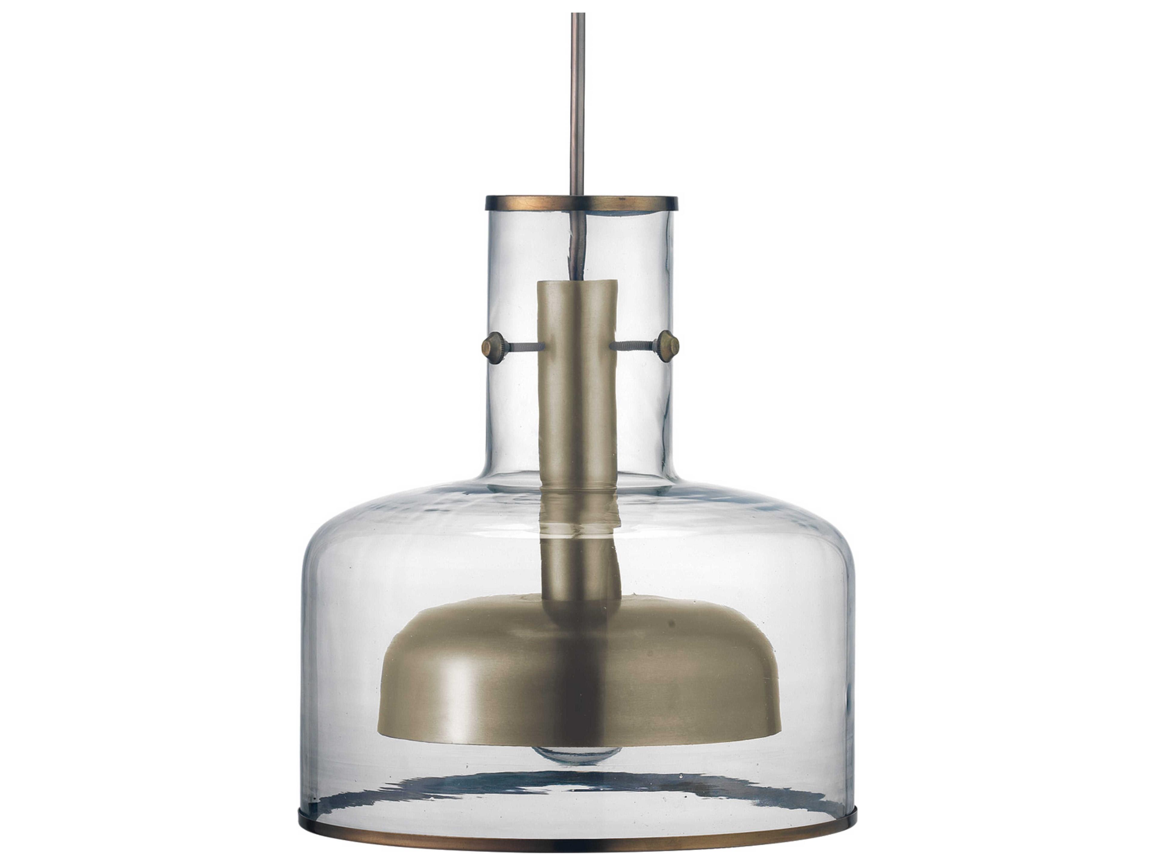 Clyde 1-Light Gun Metal Gunmetal Glass Geometric Pendant