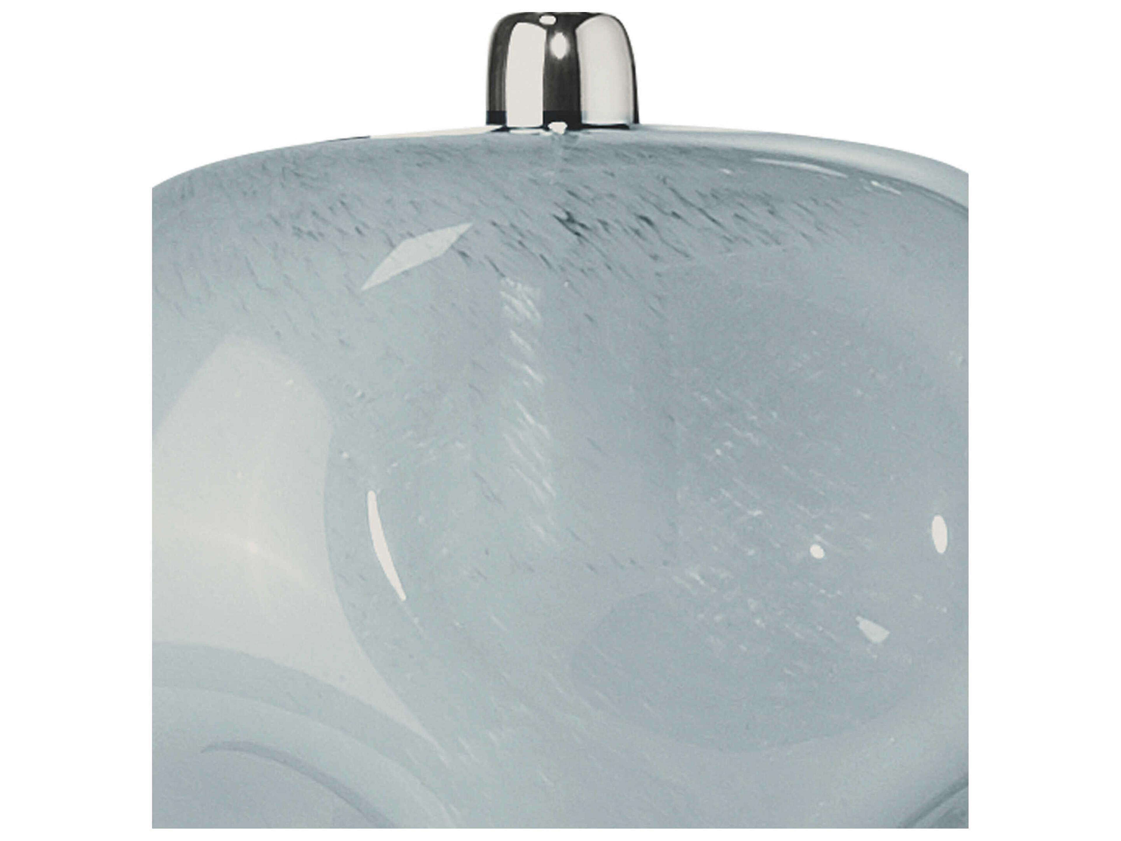 Jamie Young Dimple 1-Light Blue Glass Dome Mini Pendant