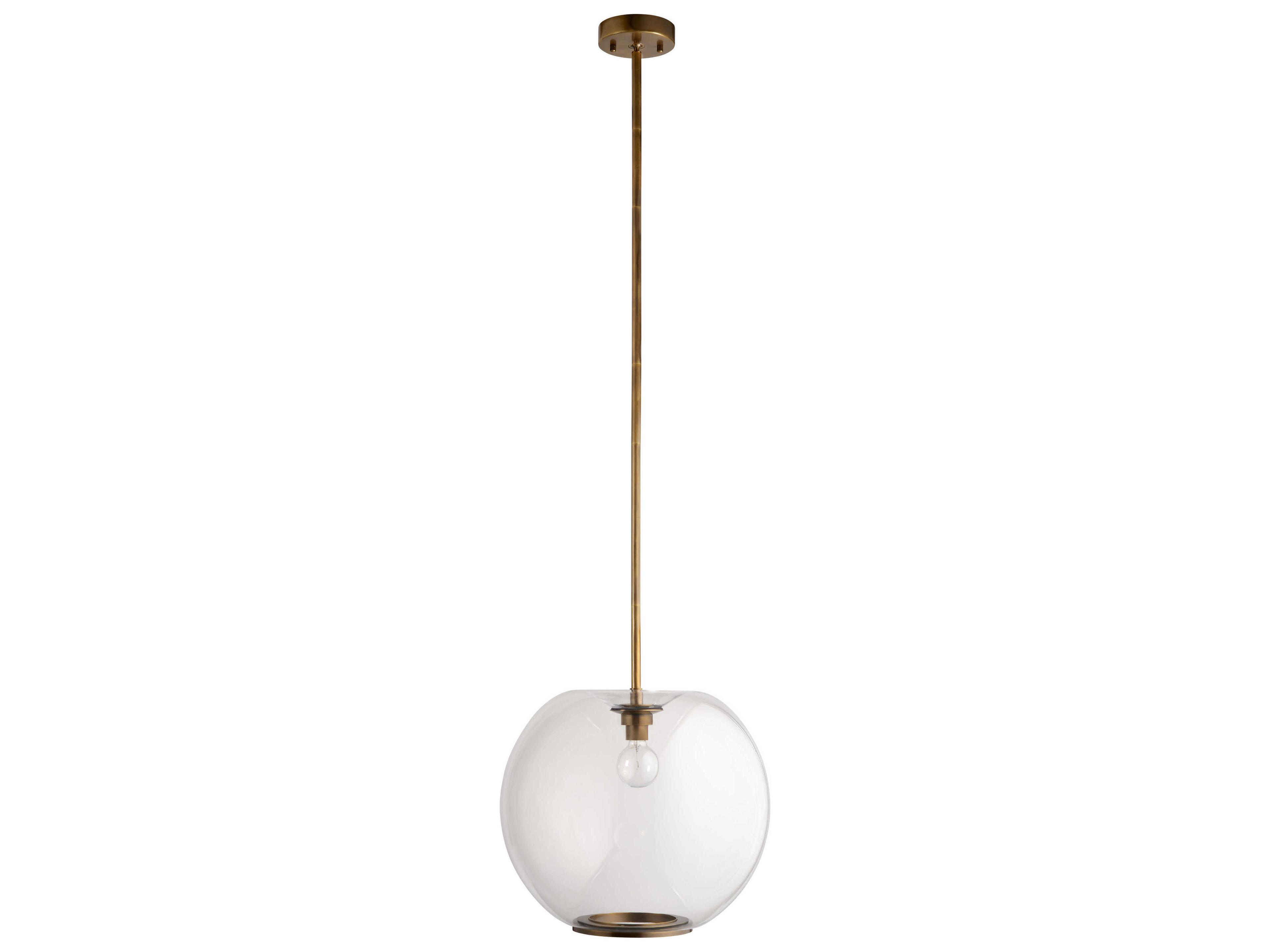 Jamie Young Helium 1-Light Clear Brass Globe Pendant