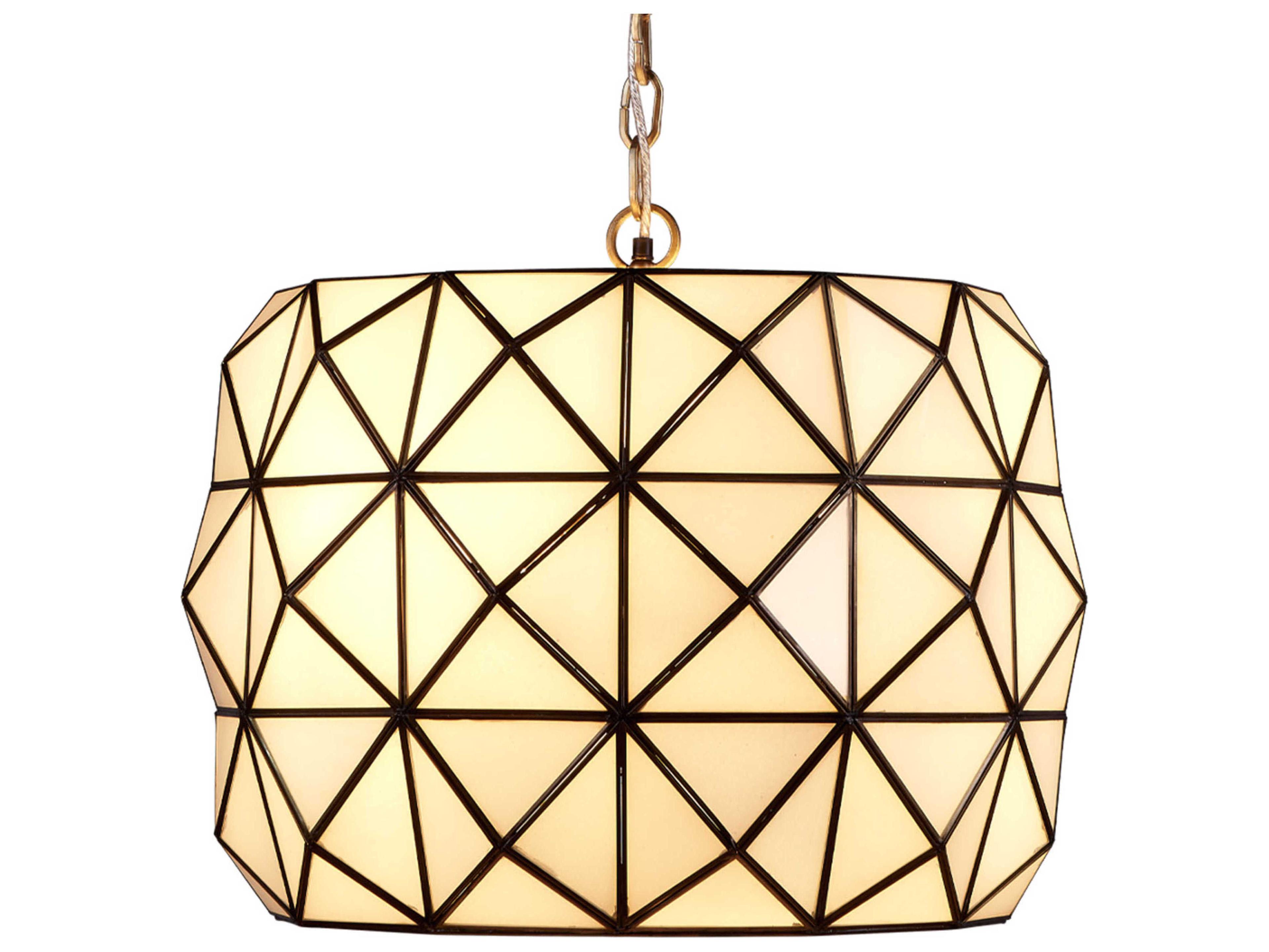 Jamie Young Hollywood 3-Light White Geometric Pendant