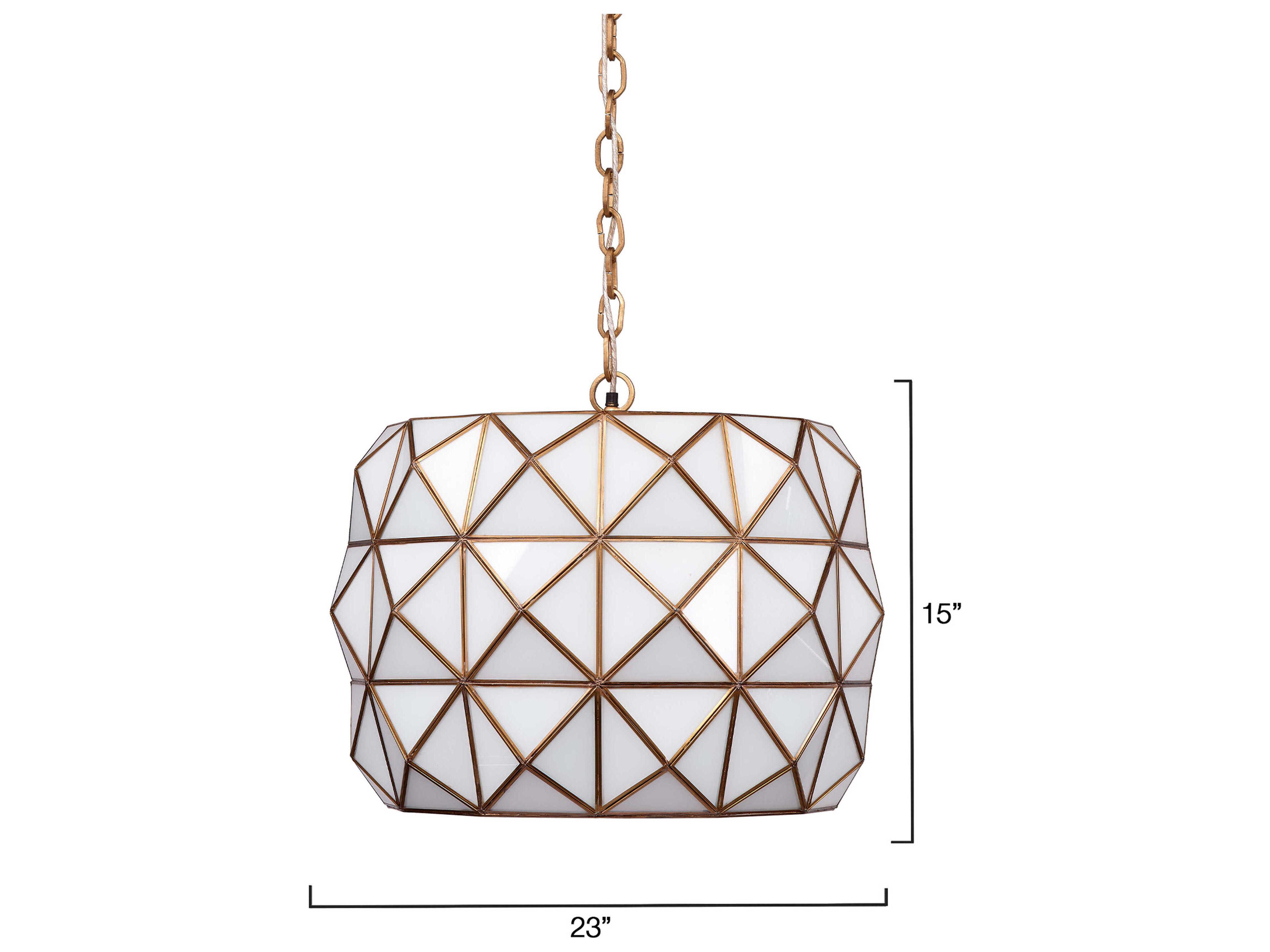 Jamie Young Hollywood 3-Light White Geometric Pendant