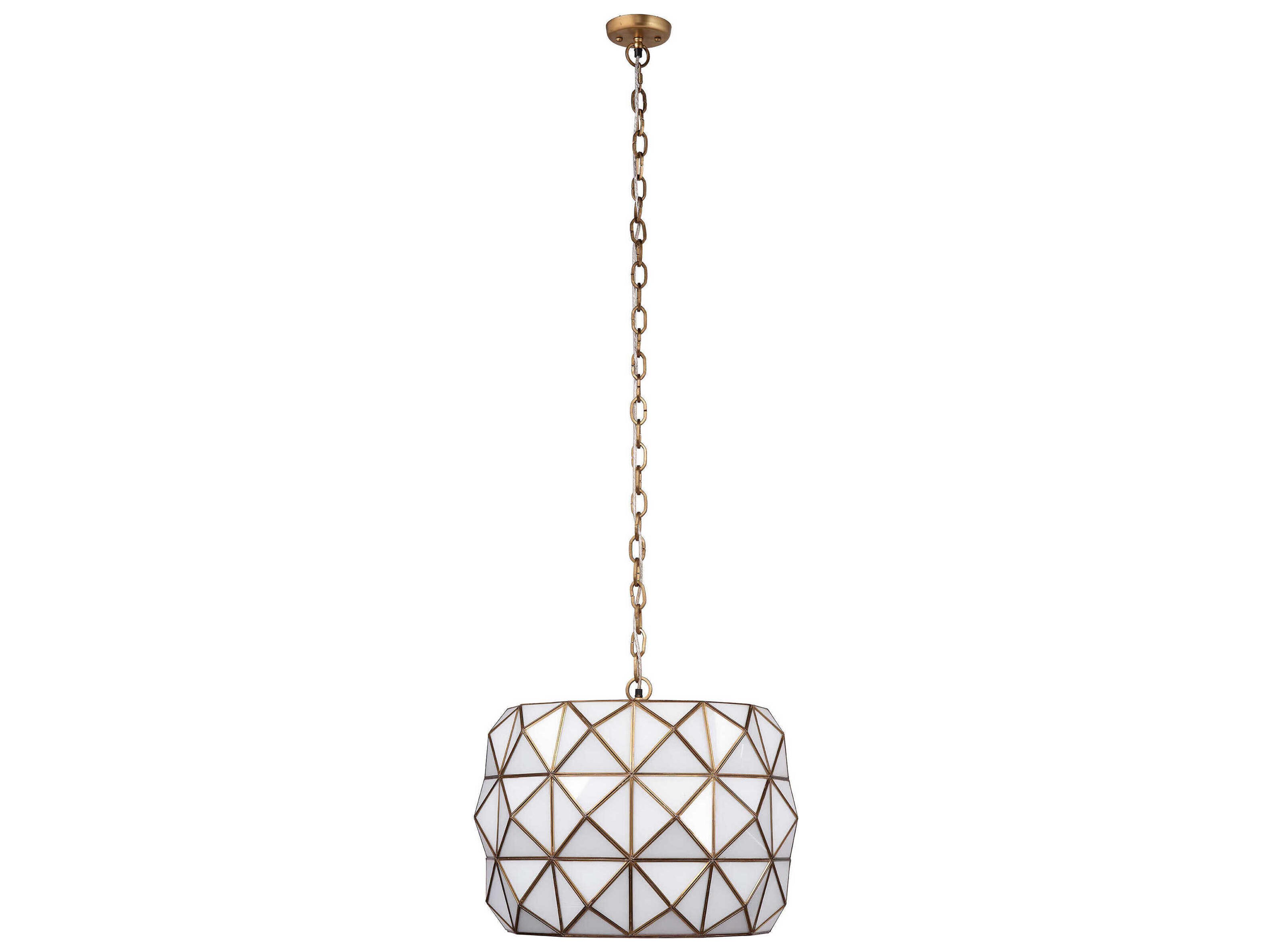 Jamie Young Hollywood 3-Light White Geometric Pendant