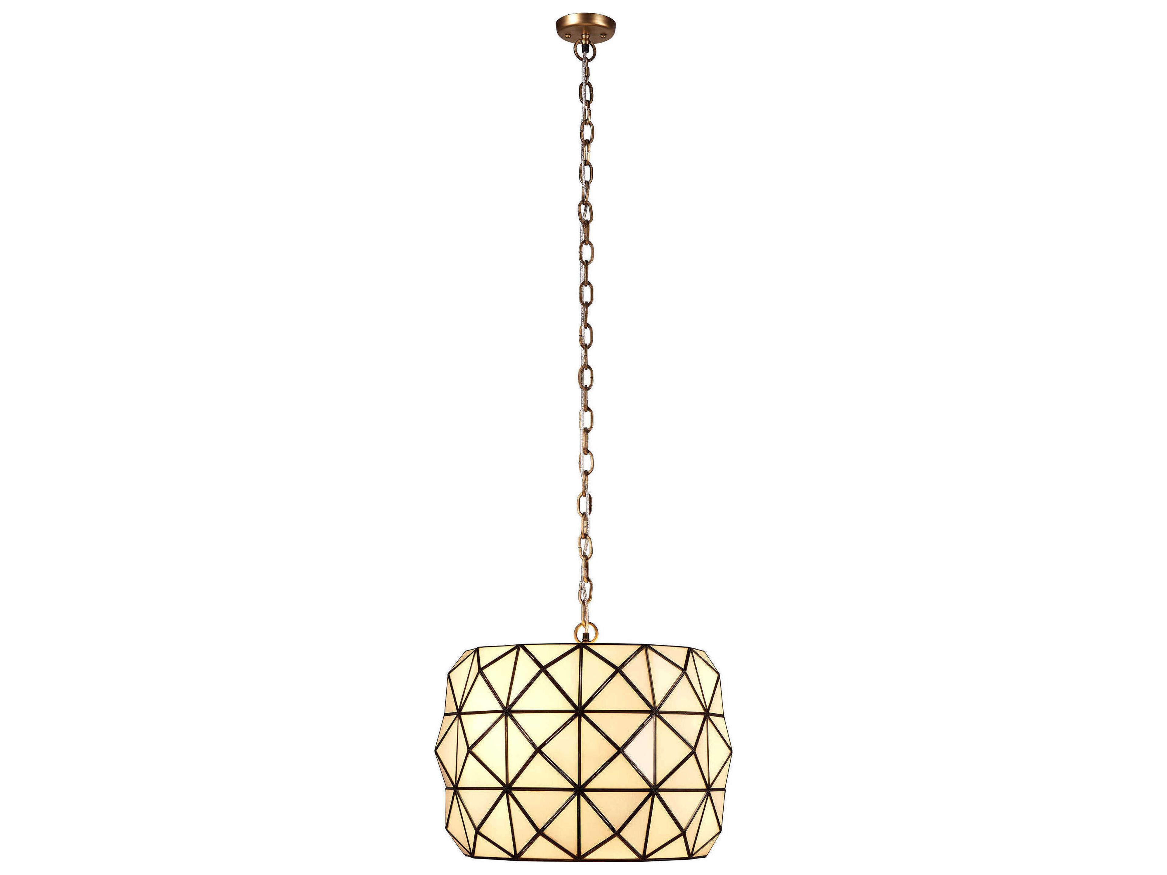 Jamie Young Hollywood 3-Light White Geometric Pendant