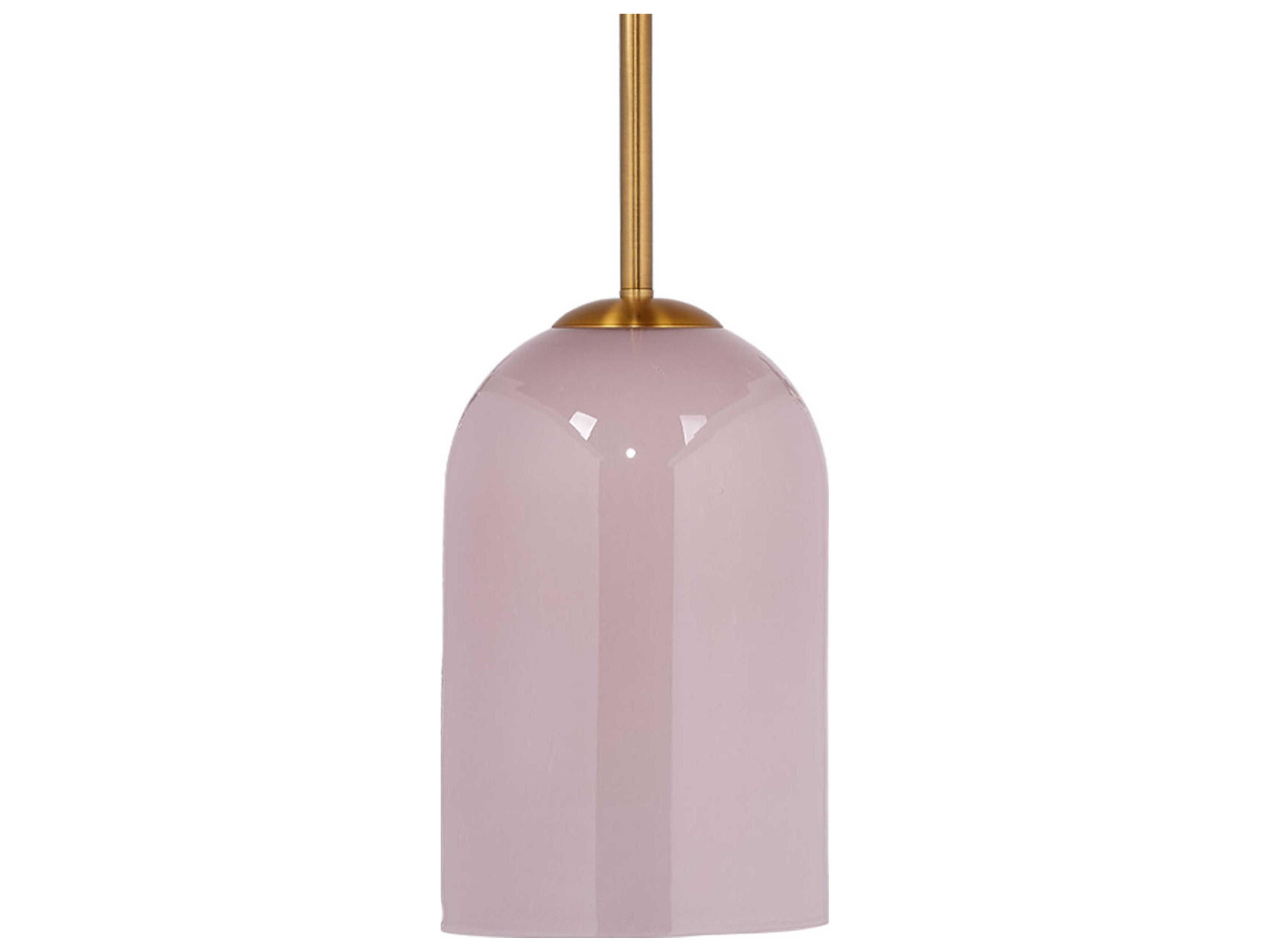 Jamie Young Holt 1-Light Pink Cylinder Mini Pendant