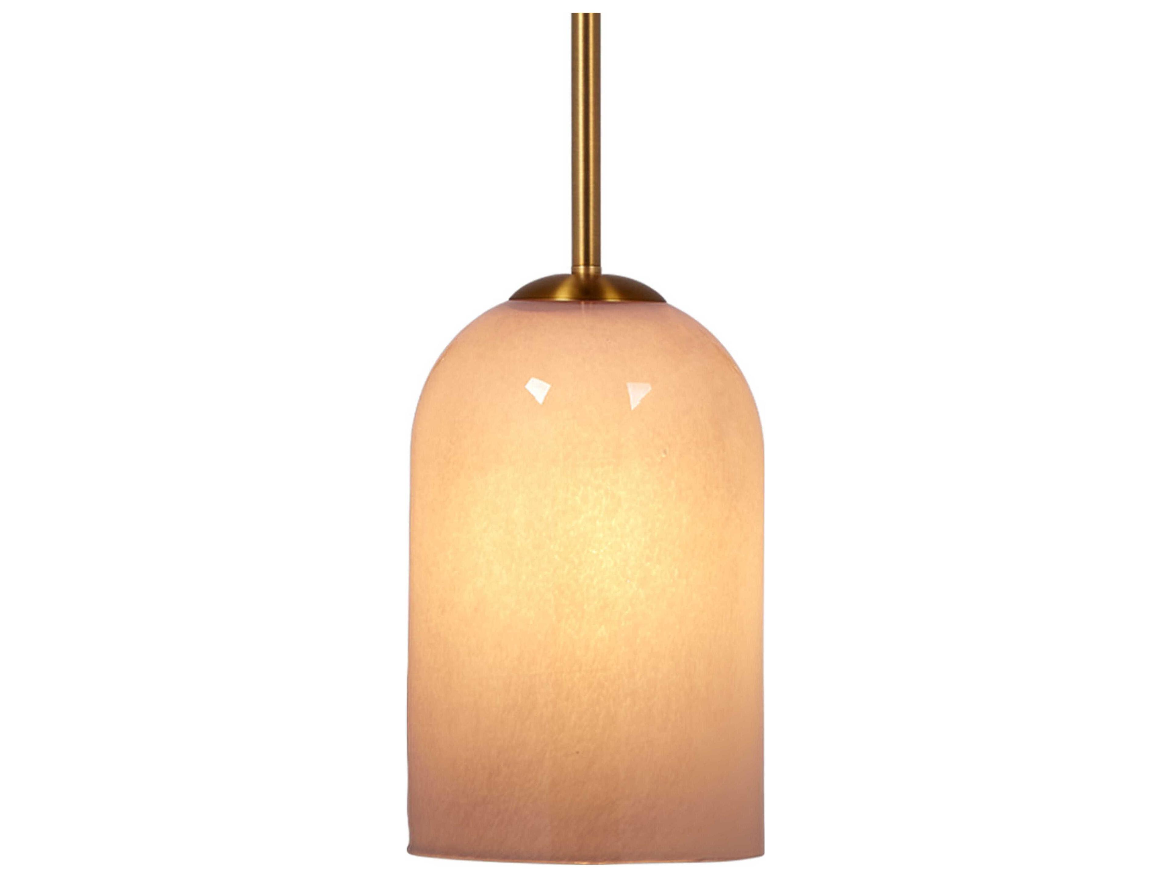 Jamie Young Holt 1-Light Pink Cylinder Mini Pendant