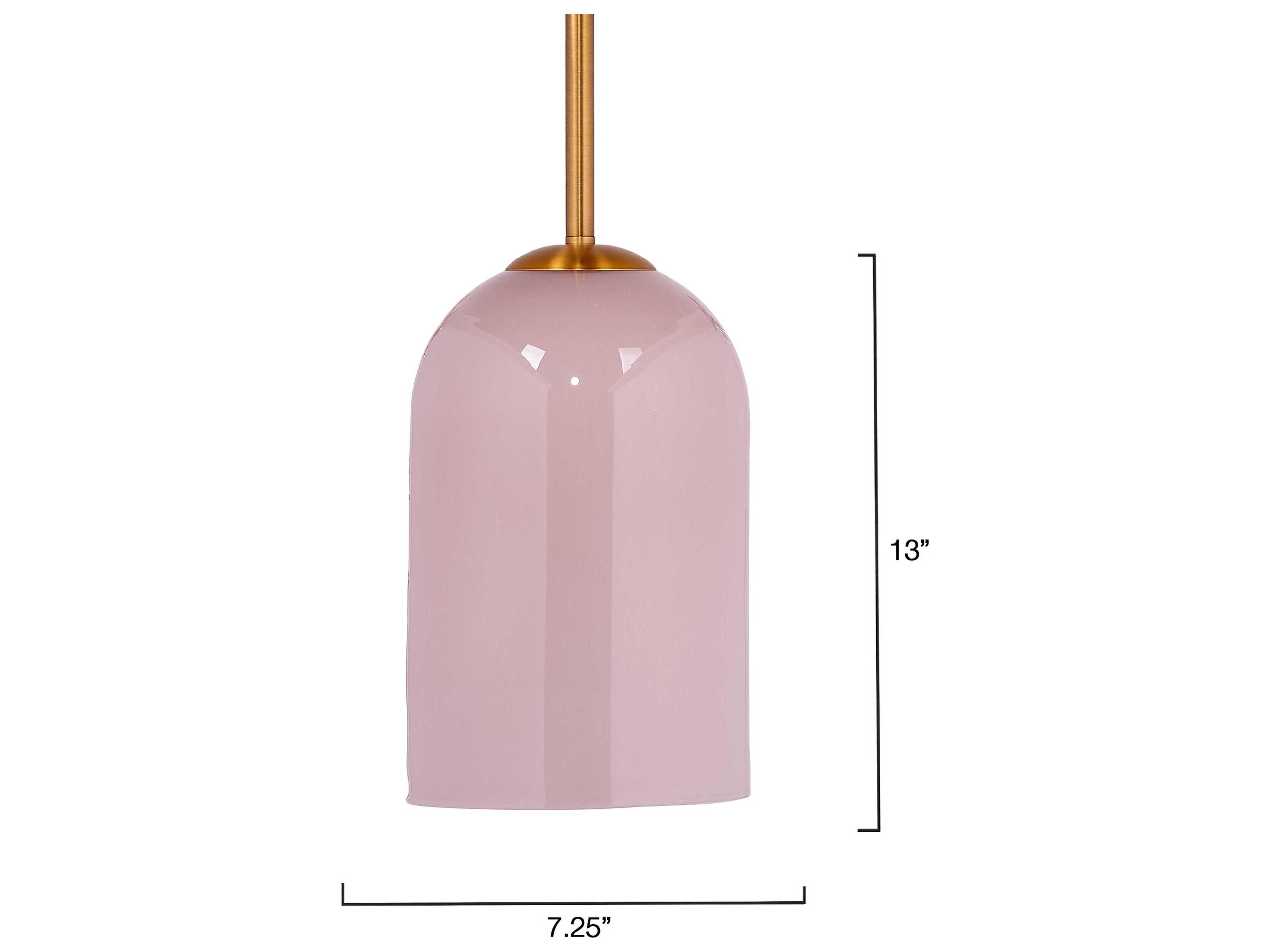 Jamie Young Holt 1-Light Pink Cylinder Mini Pendant