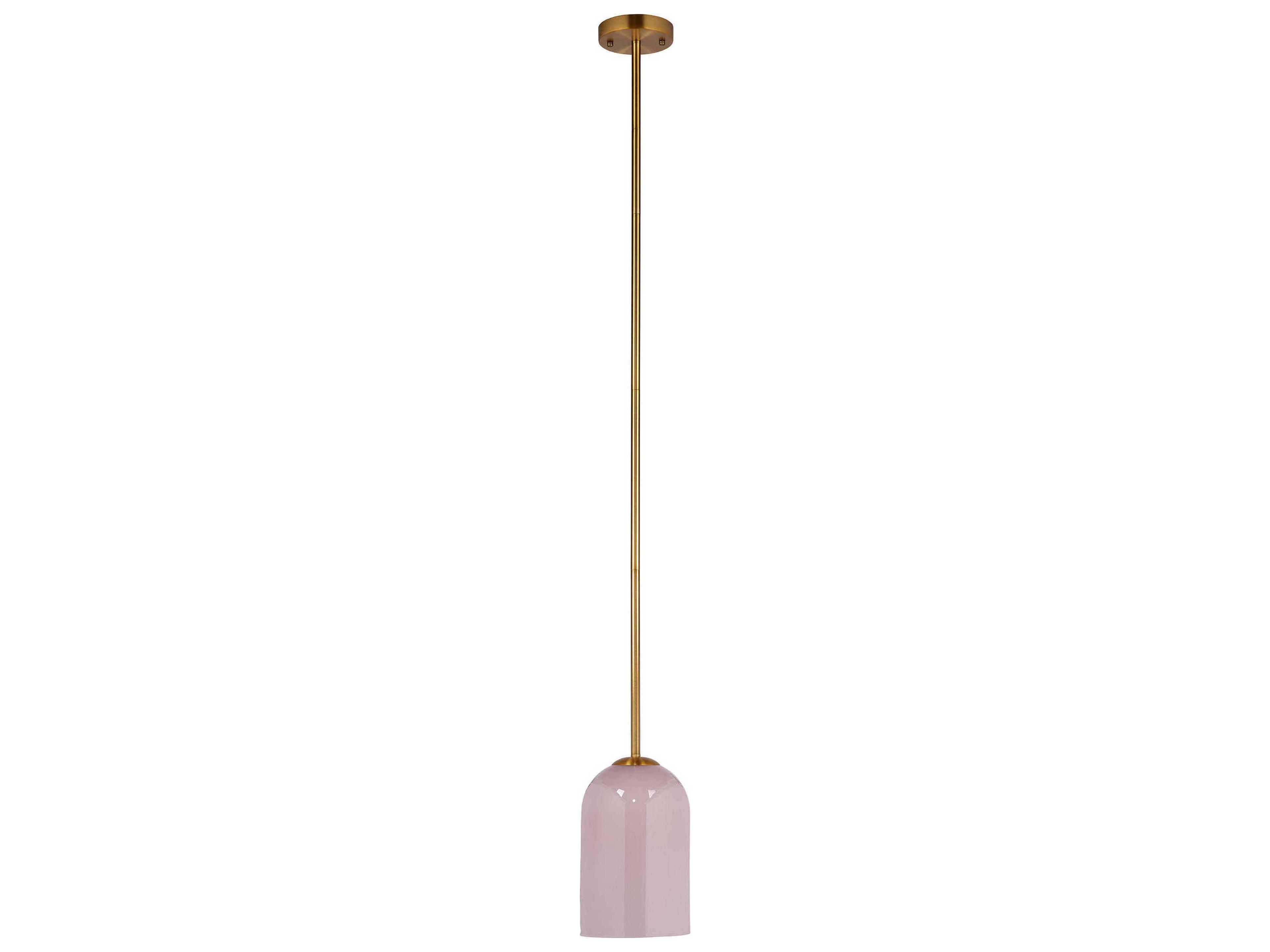 Jamie Young Holt 1-Light Pink Cylinder Mini Pendant