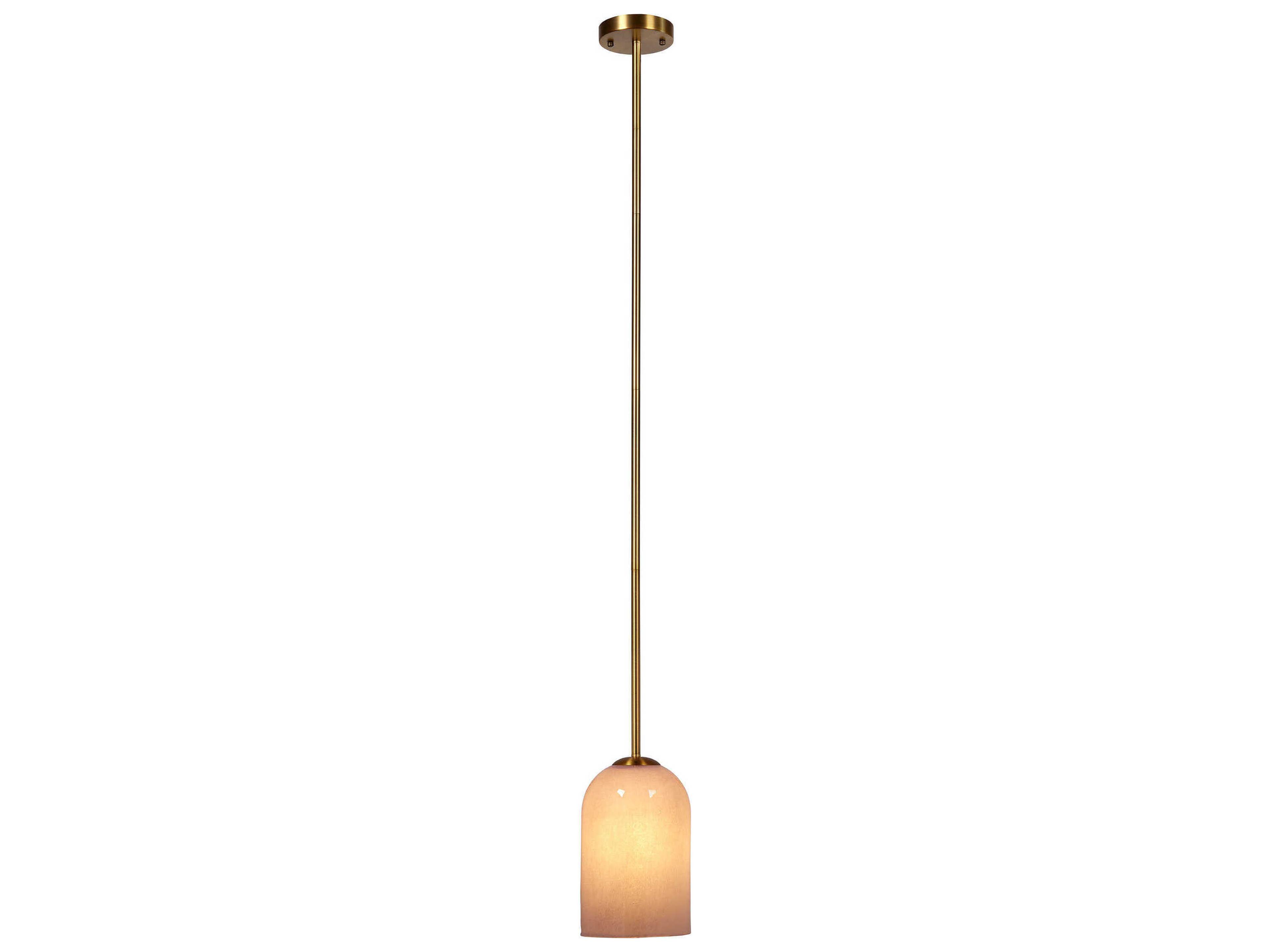 Jamie Young Holt 1-Light Pink Cylinder Mini Pendant
