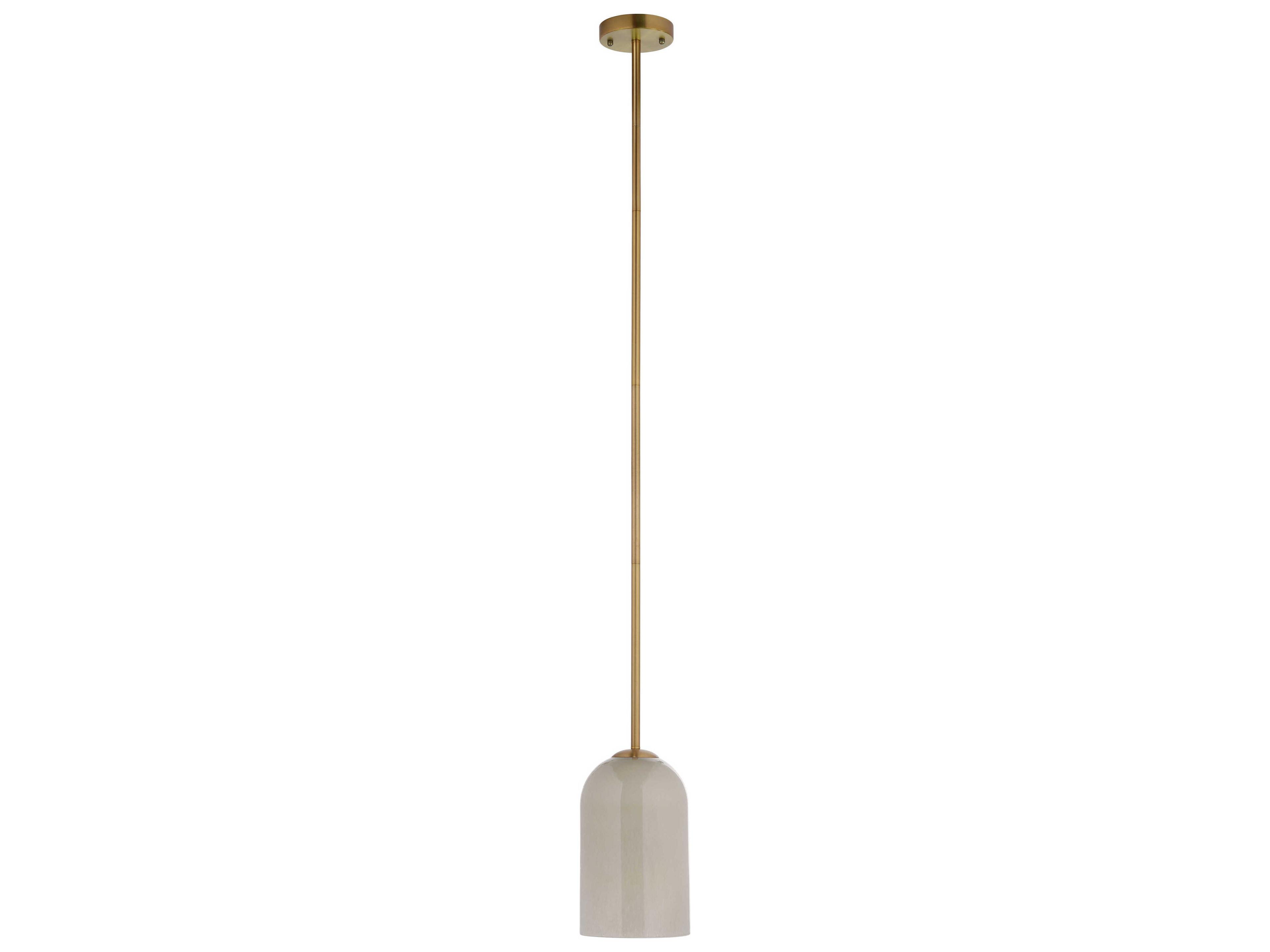 Jamie Young Holt 1-Light Taupe Gray Cylinder Mini Pendant