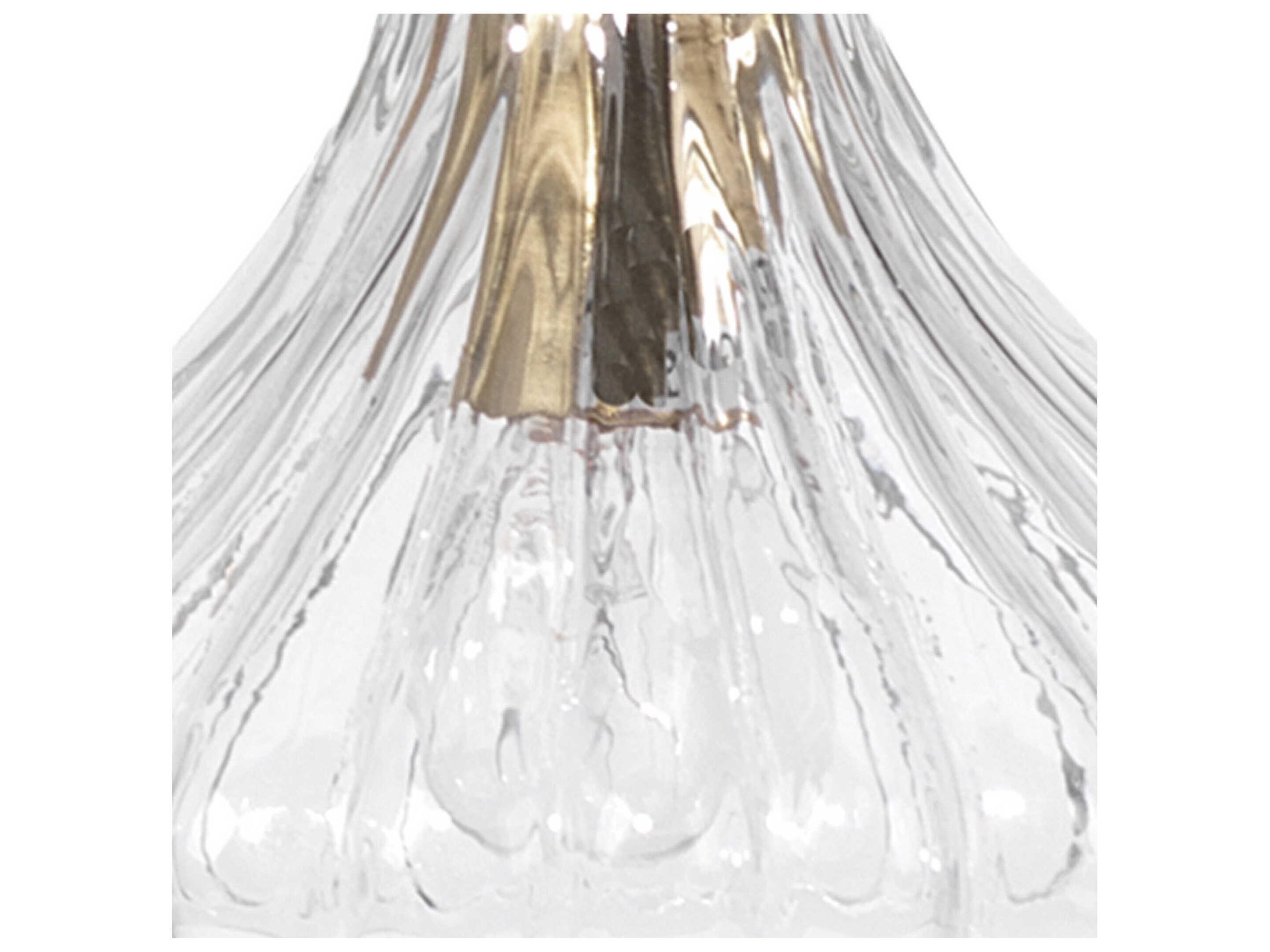 Jamie Young Isabella 1-Light Brass Glass Bell Geometric Mini Pendant