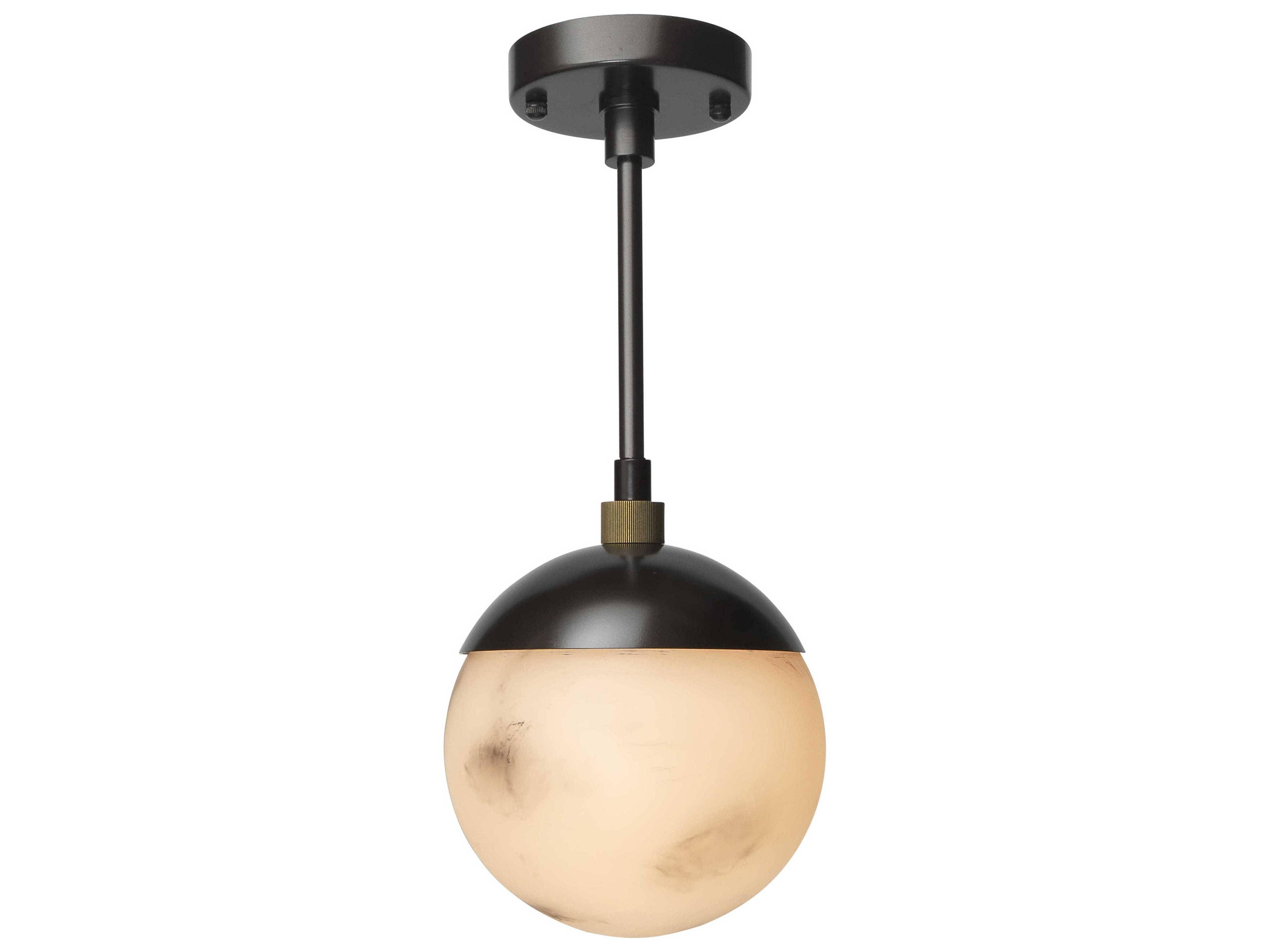 Jamie Young 1-Light Oil Rubbed Bronze Antique Brass LED Globe Mini Pendant