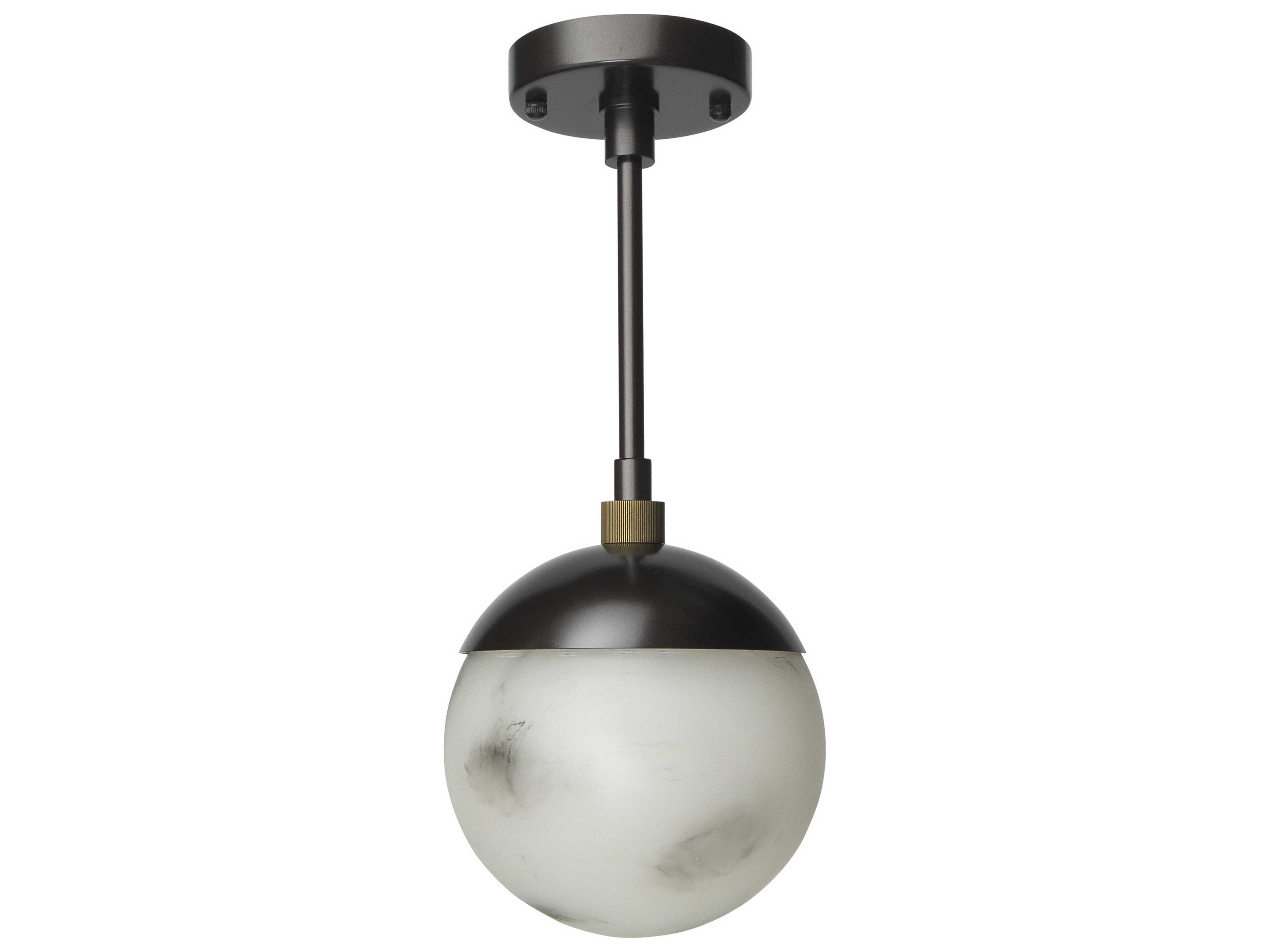 Jamie Young 1-Light Oil Rubbed Bronze Antique Brass LED Globe Mini Pendant