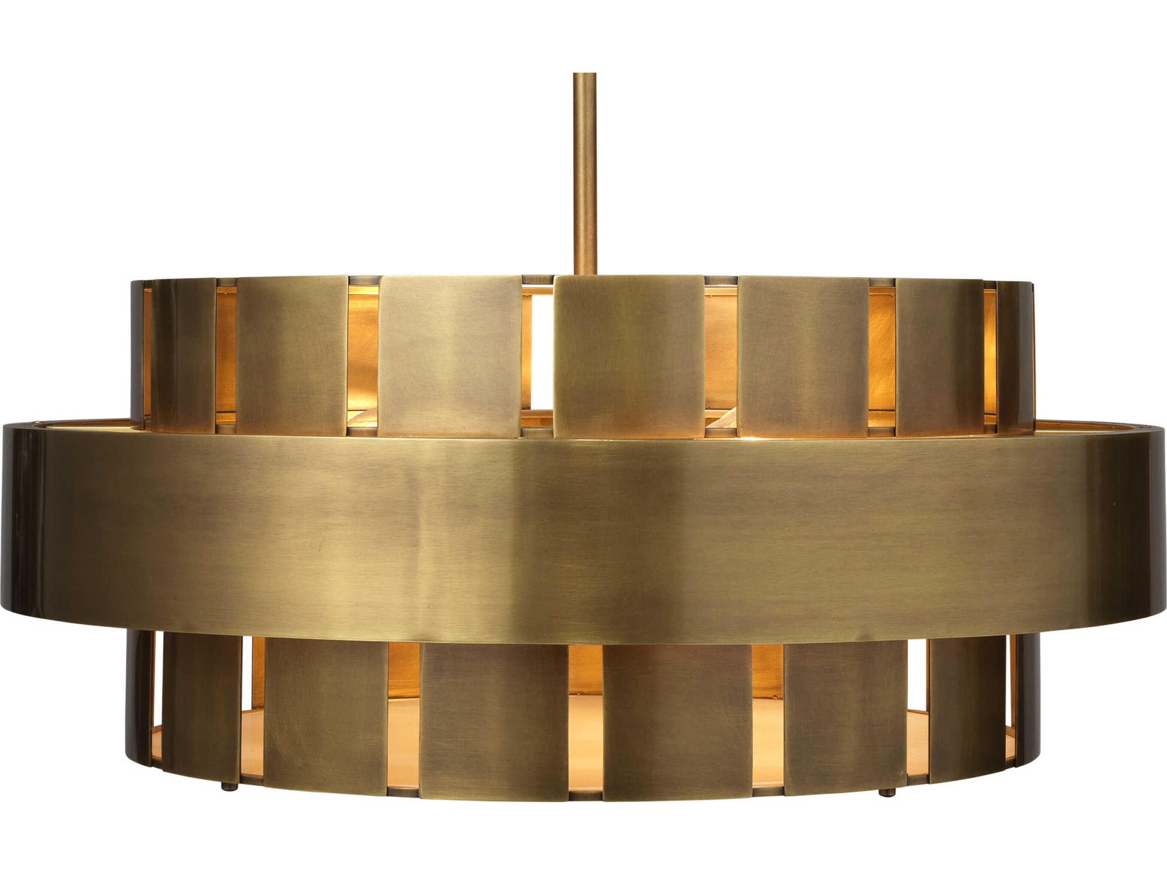 Orbit 4-Light Antique Brass Round Pendant