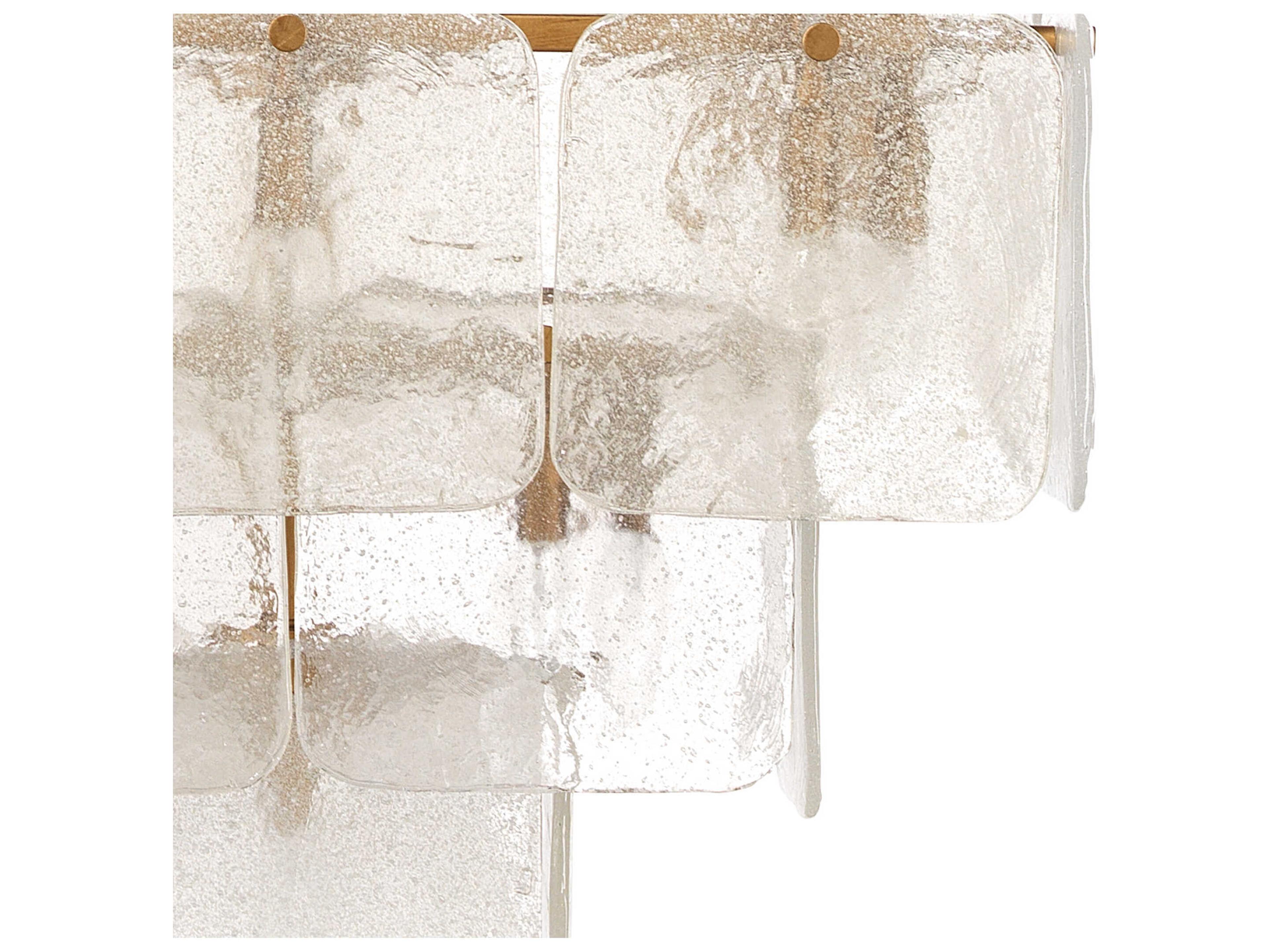 Jamie Young Perignon 24-Light Antique Brass Glass Chandelier