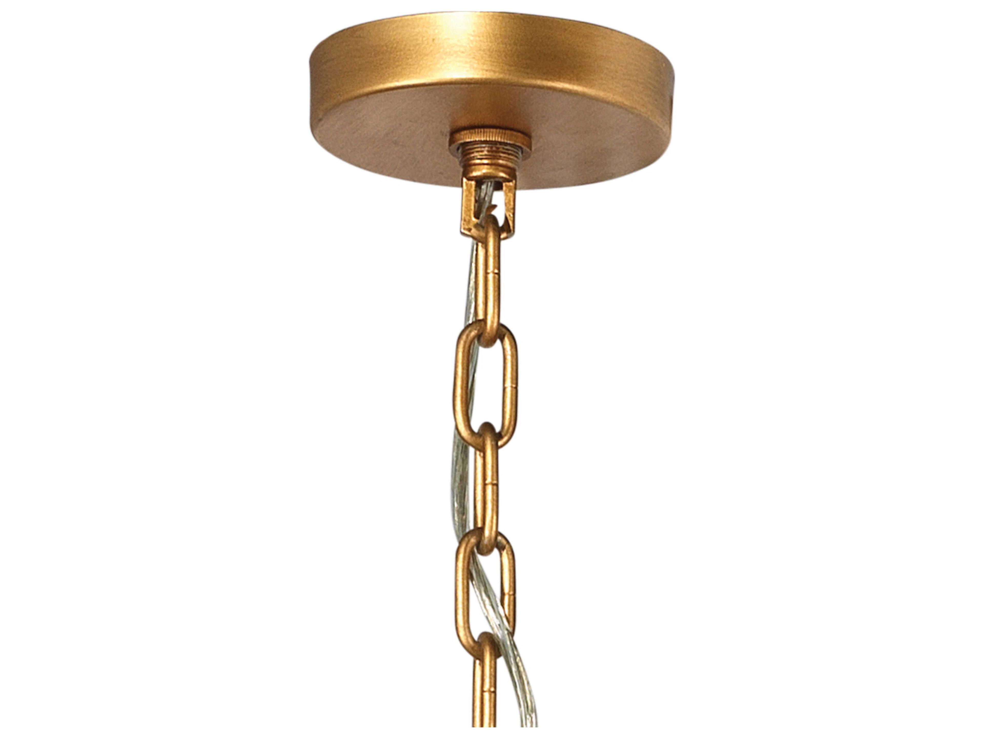 Jamie Young Perignon 24-Light Antique Brass Glass Chandelier