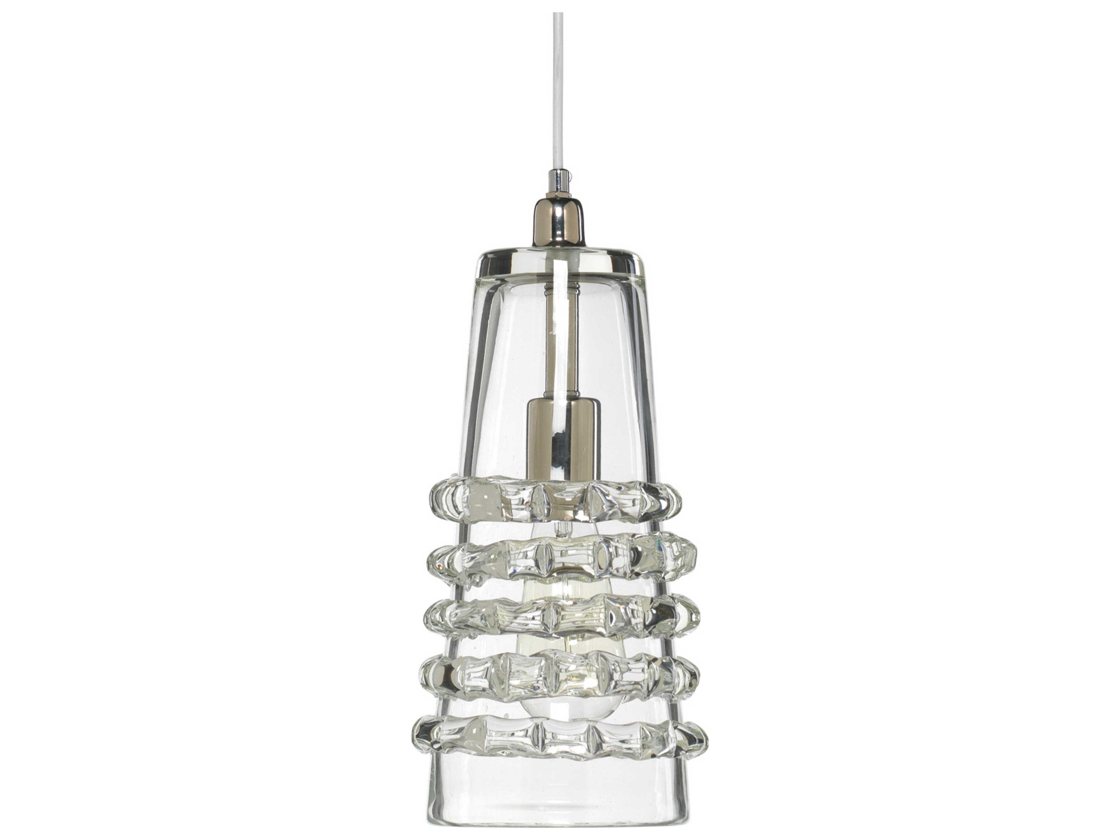 Ribbon 1-Light Clear Glass Geometric Pendant