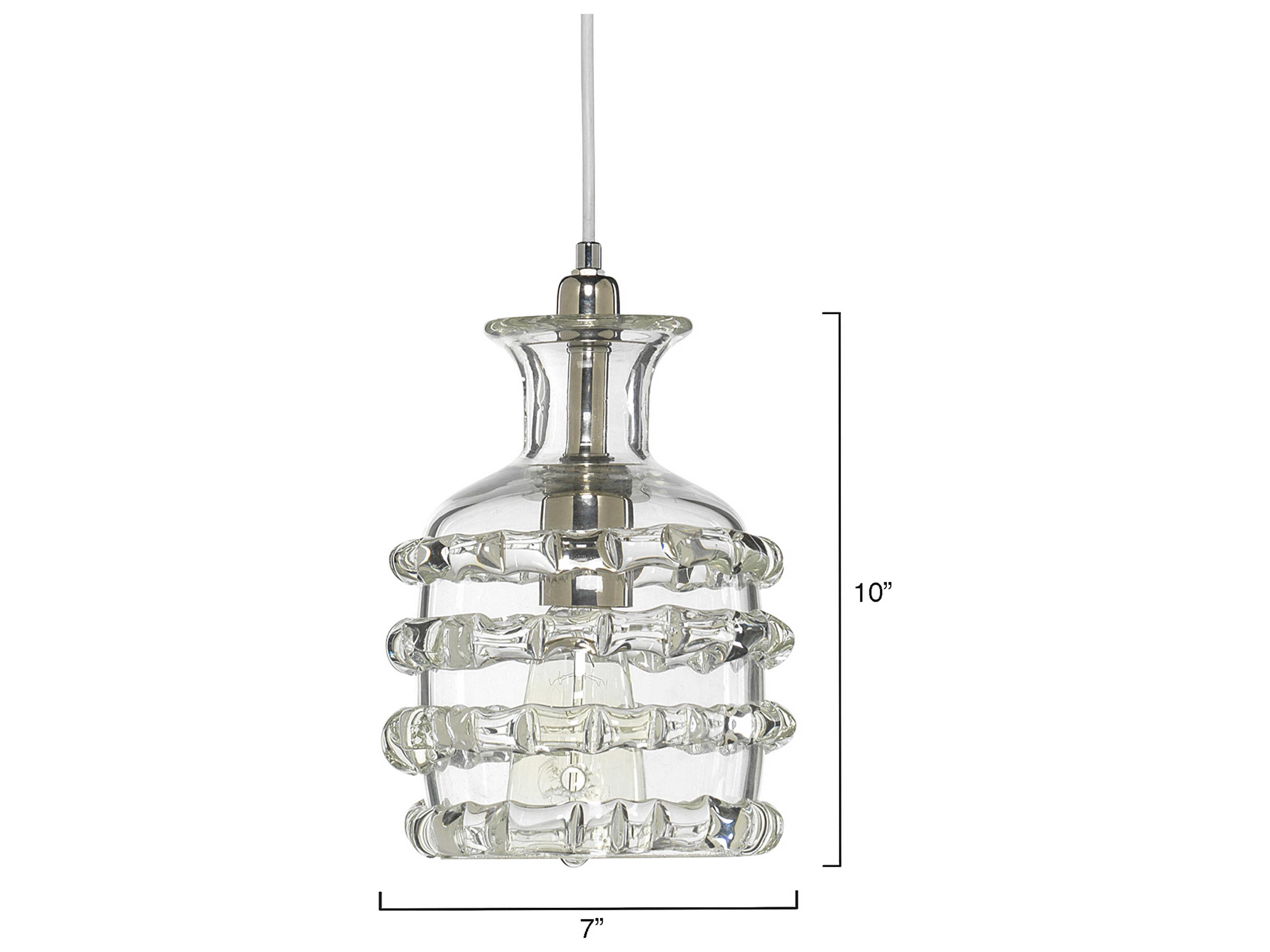 Jamie Young Ribbon 1-Light Clear Glass Geometric Mini Pendant