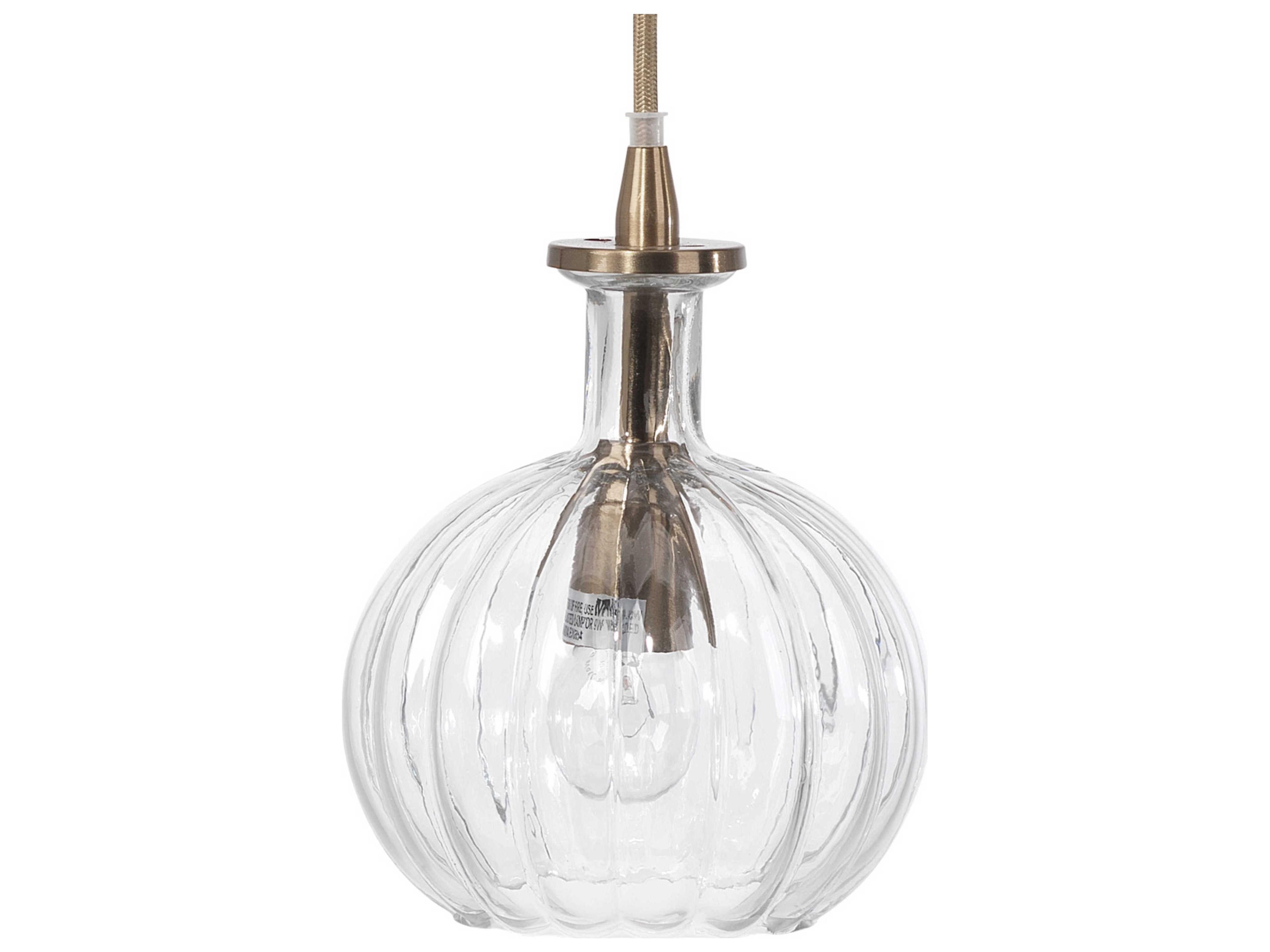 Sophia 1-Light Brass Glass Bowl Mini Pendant
