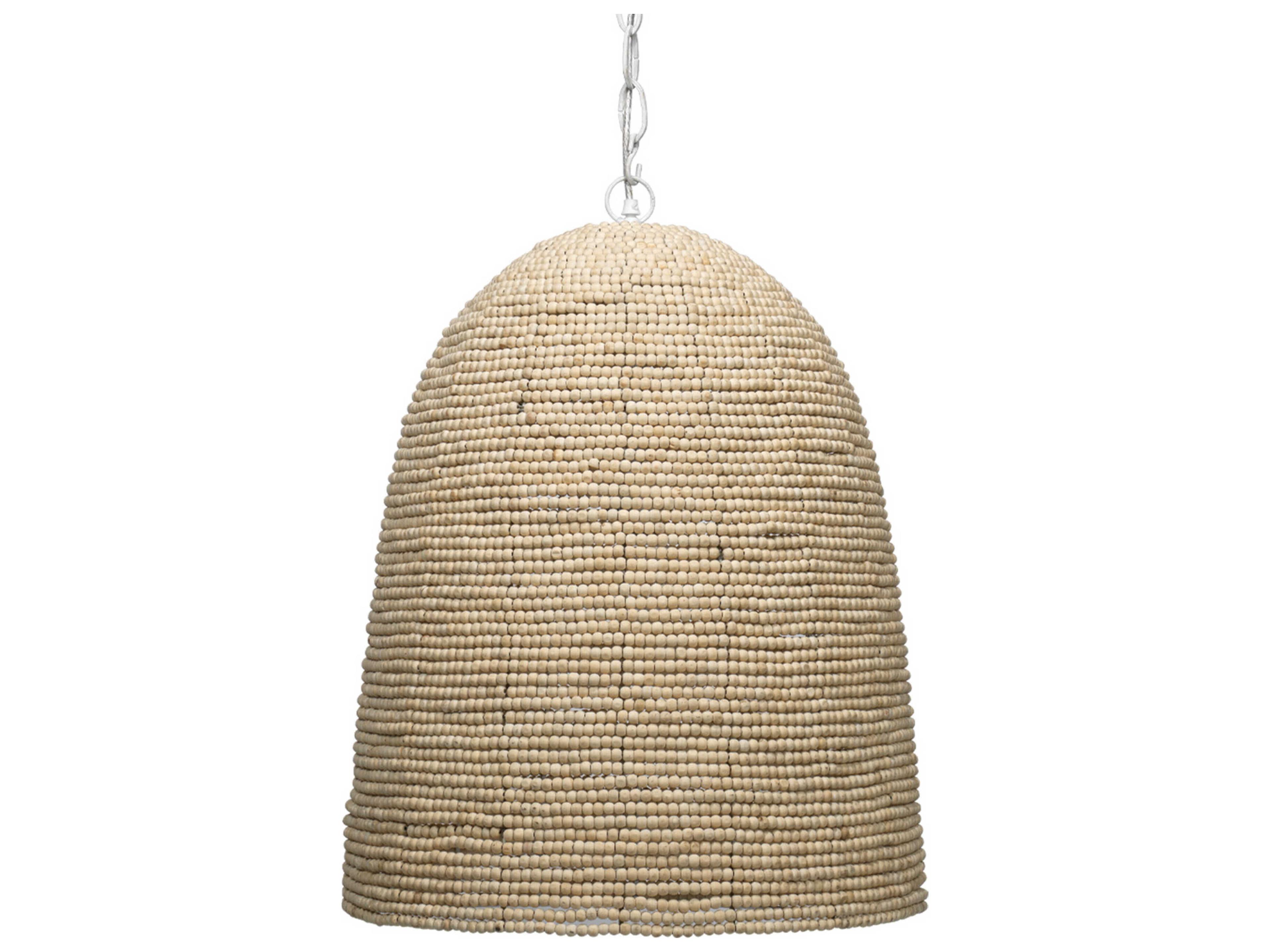 1-Light Off White Bowl Dome Pendant