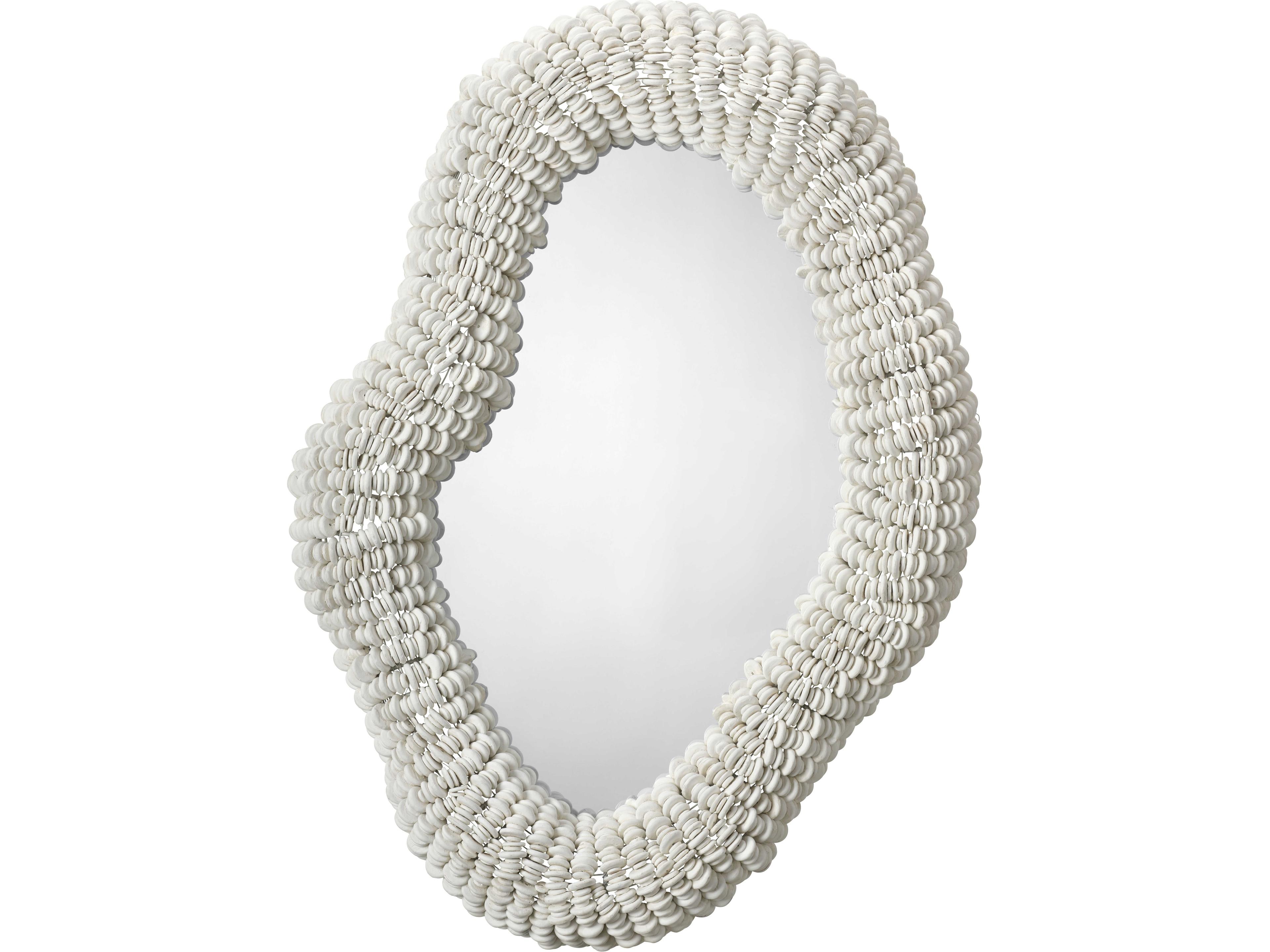 Amoeba White Wall Mirror