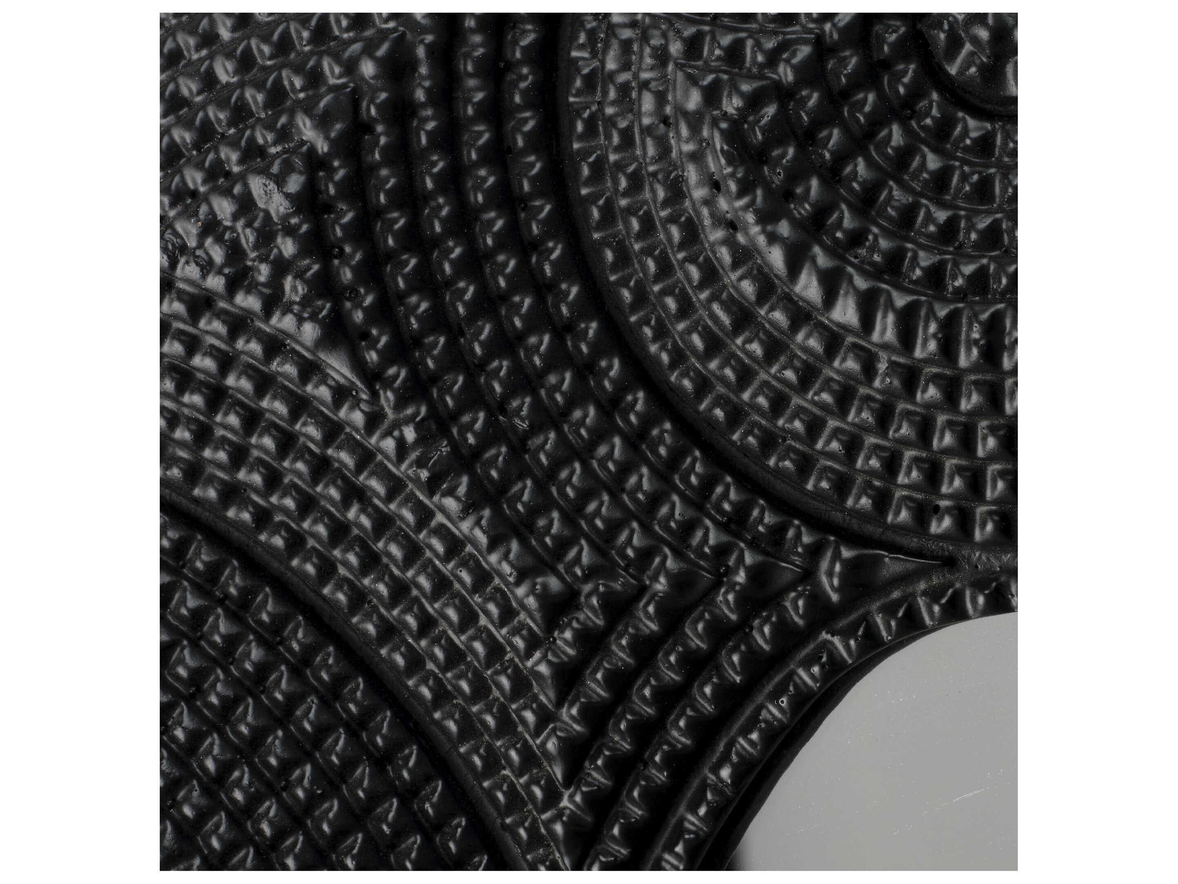 Jamie Young Baroque Satin Black Rectangular Wall Mirror