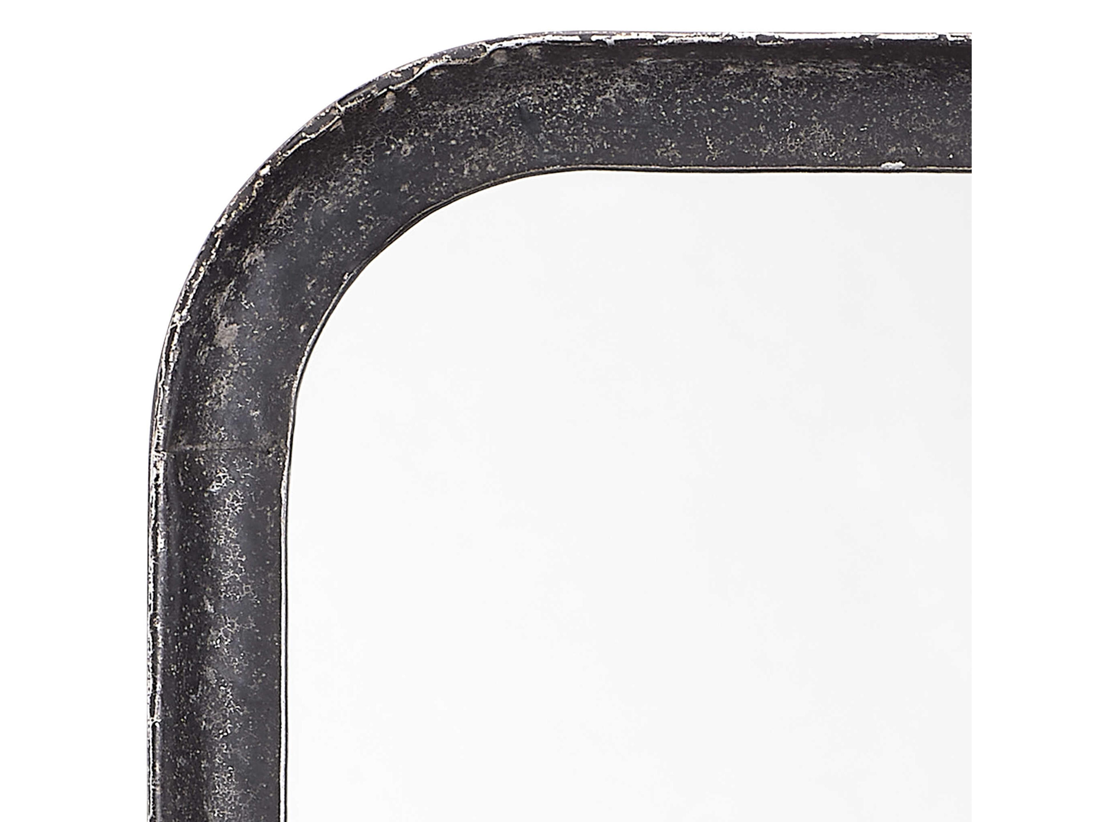 Jamie Young Black Distressed Metal Rectangular Wall Mirror