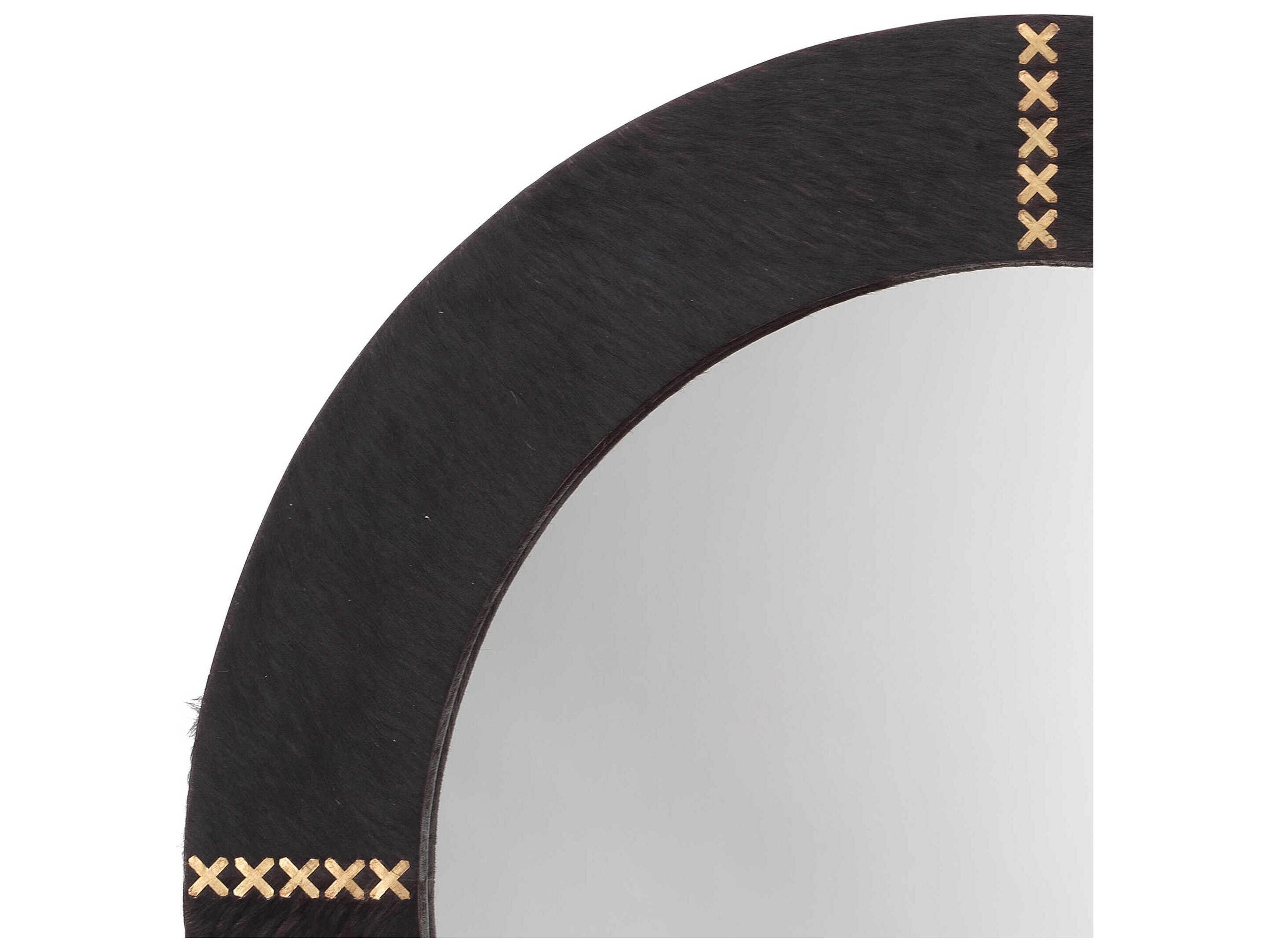 Jamie Young Cross Stitch Round Wall Mirror