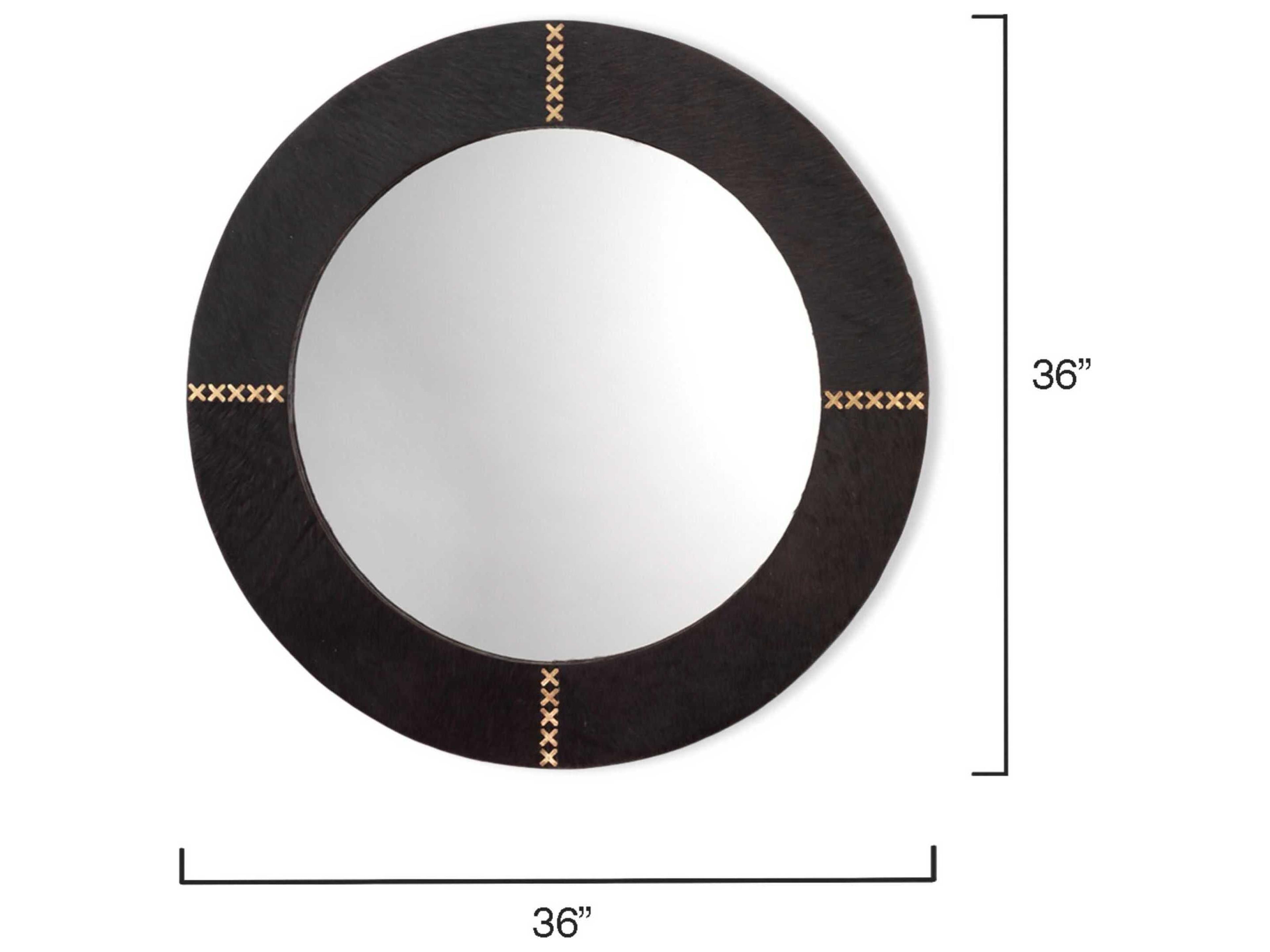 Jamie Young Cross Stitch Round Wall Mirror