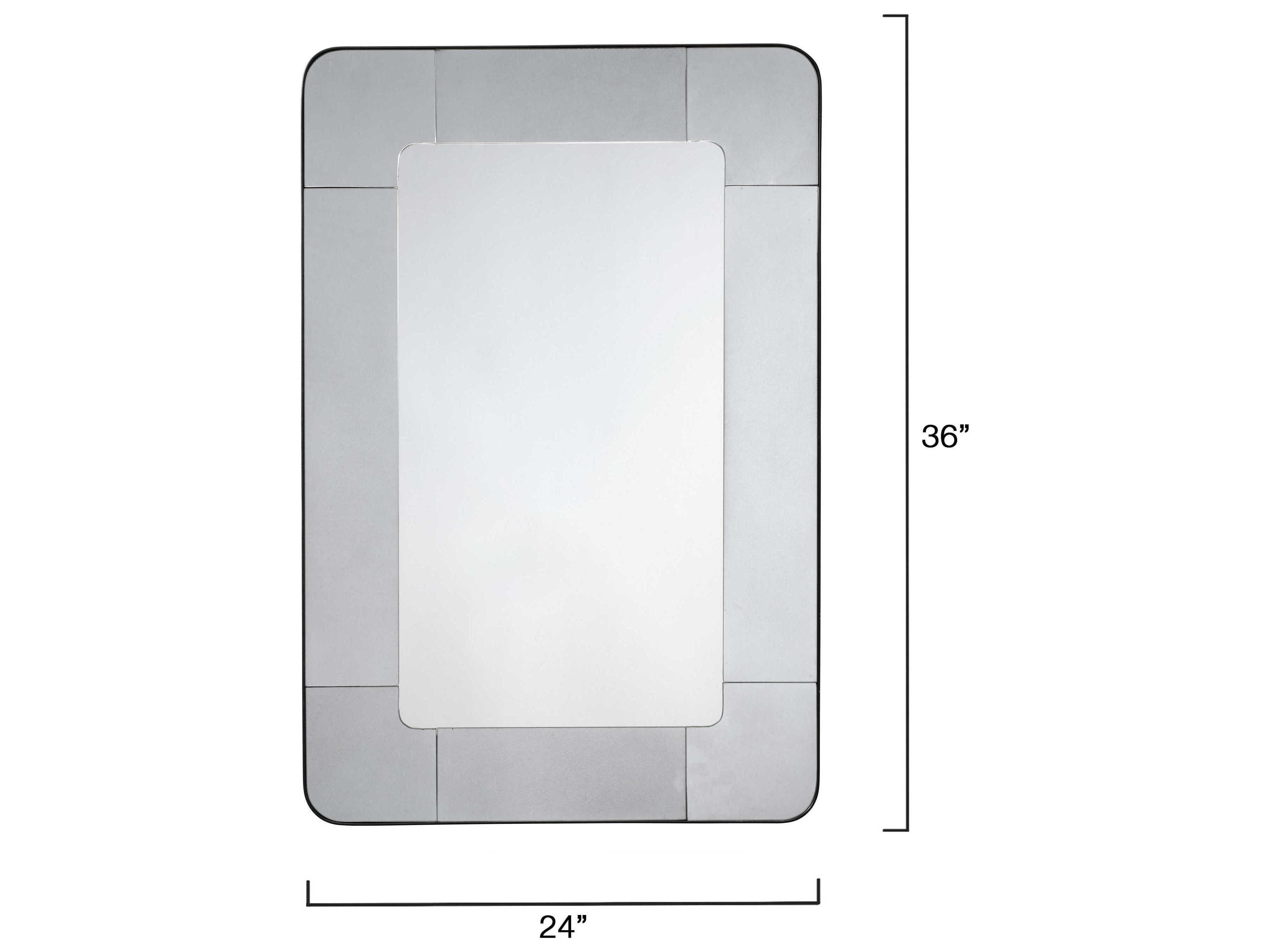 Jamie Young Elemental Silver Rectangular Wall Mirror