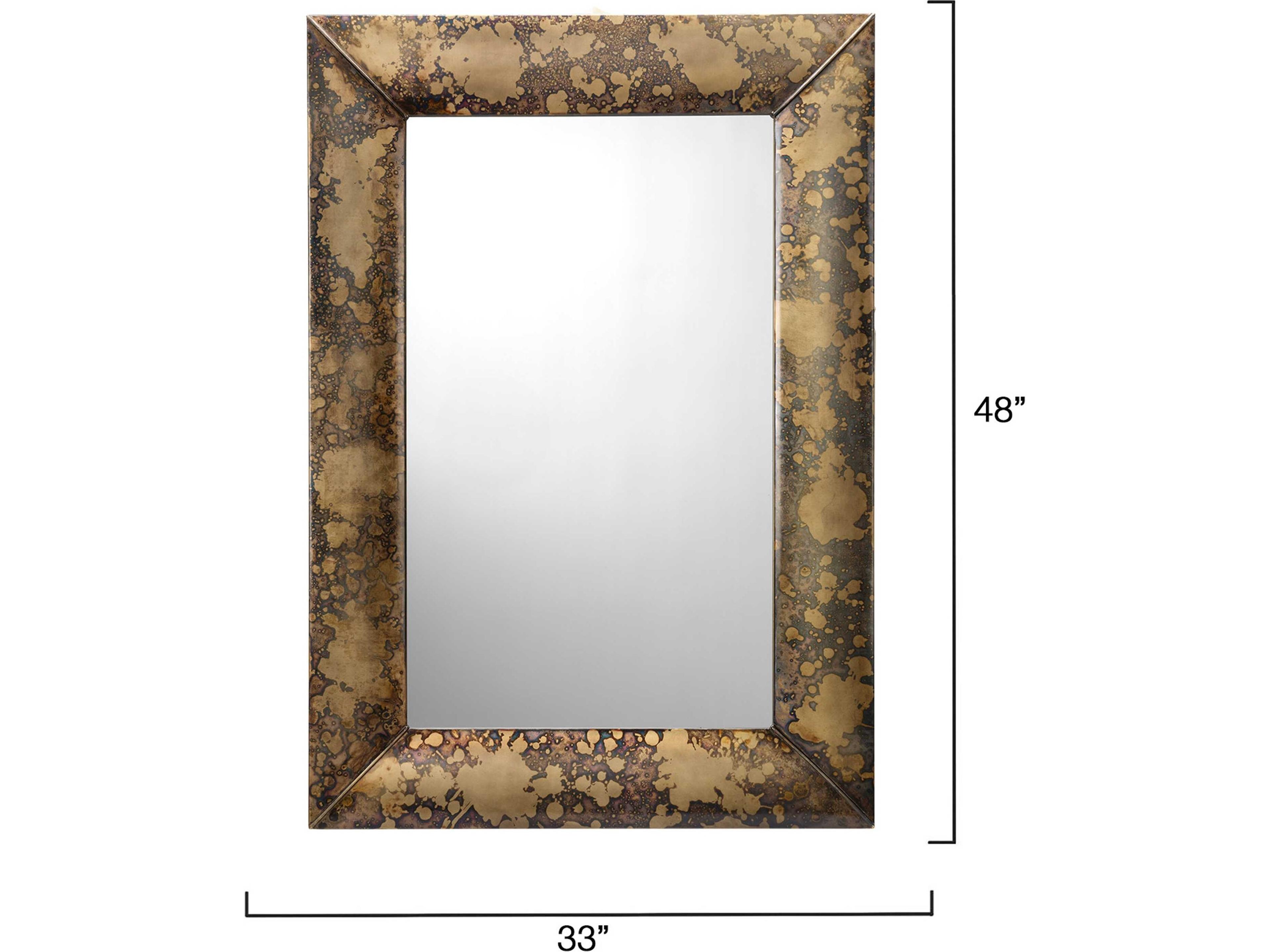 Jamie Young Empire Antique Brass Wall Mirror Rectangular
