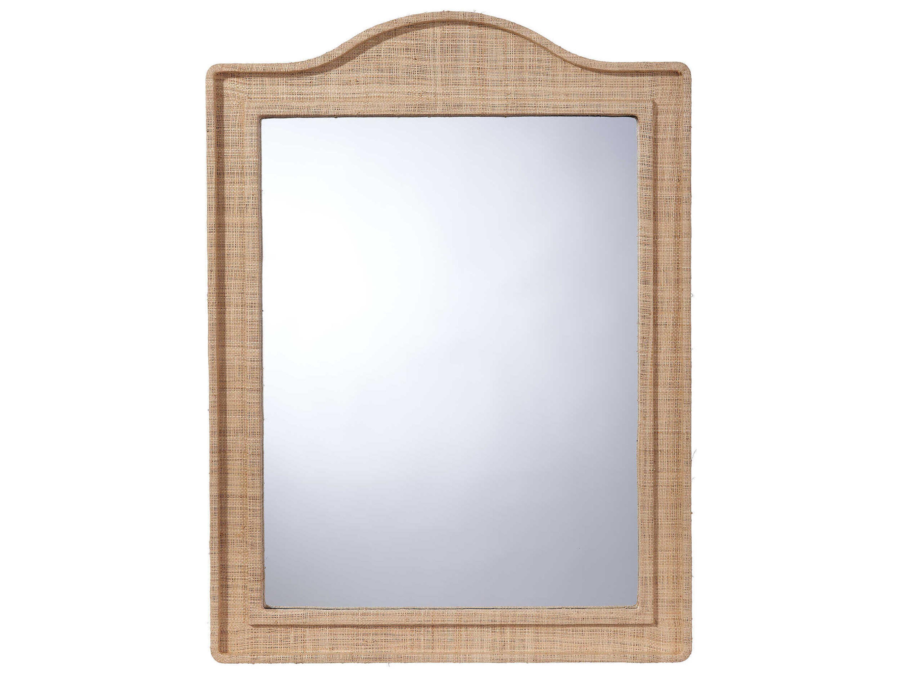 Hilltop Raffia Natural Rectangular Wall Mirror