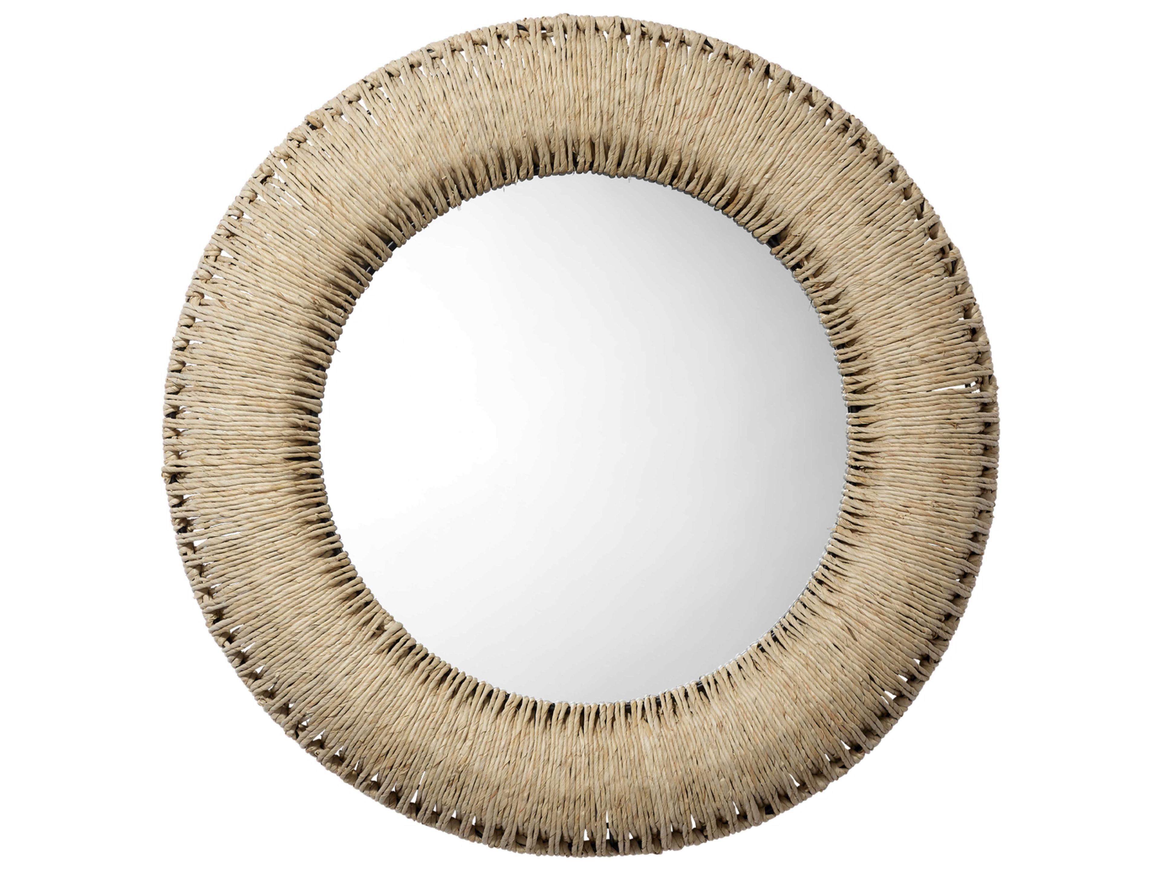 Jamie Young Natural Round Wall Mirror
