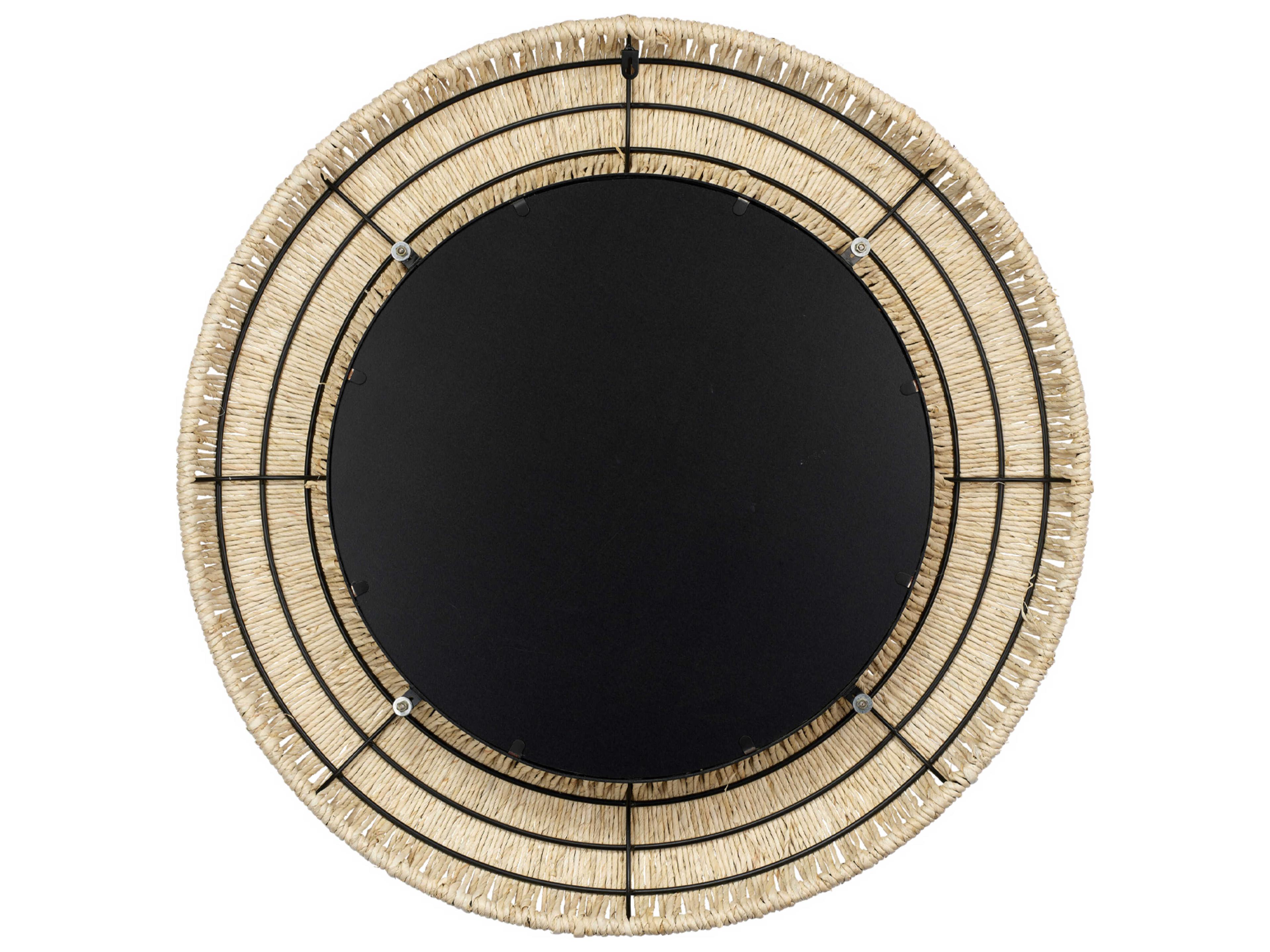 Jamie Young Natural Round Wall Mirror
