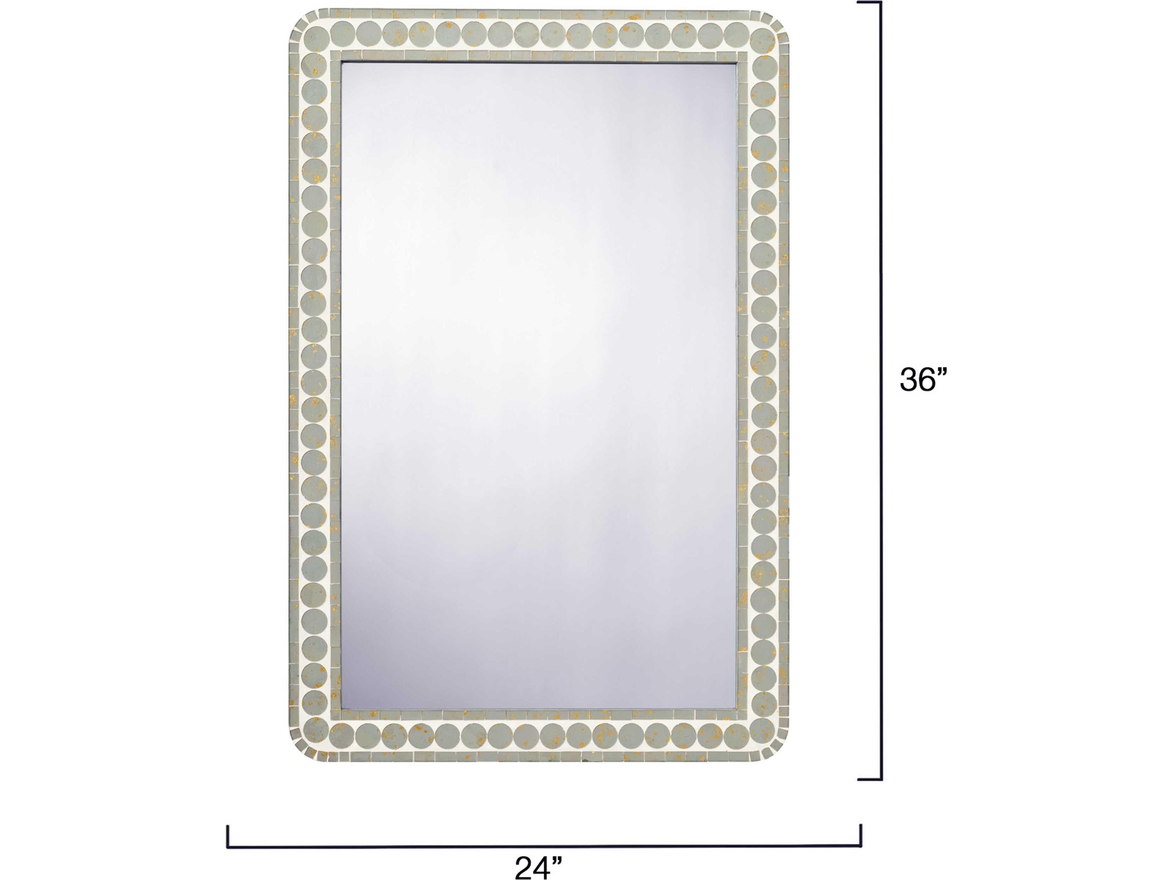 Jamie Young Penny Green Wall Mirror Rectangular