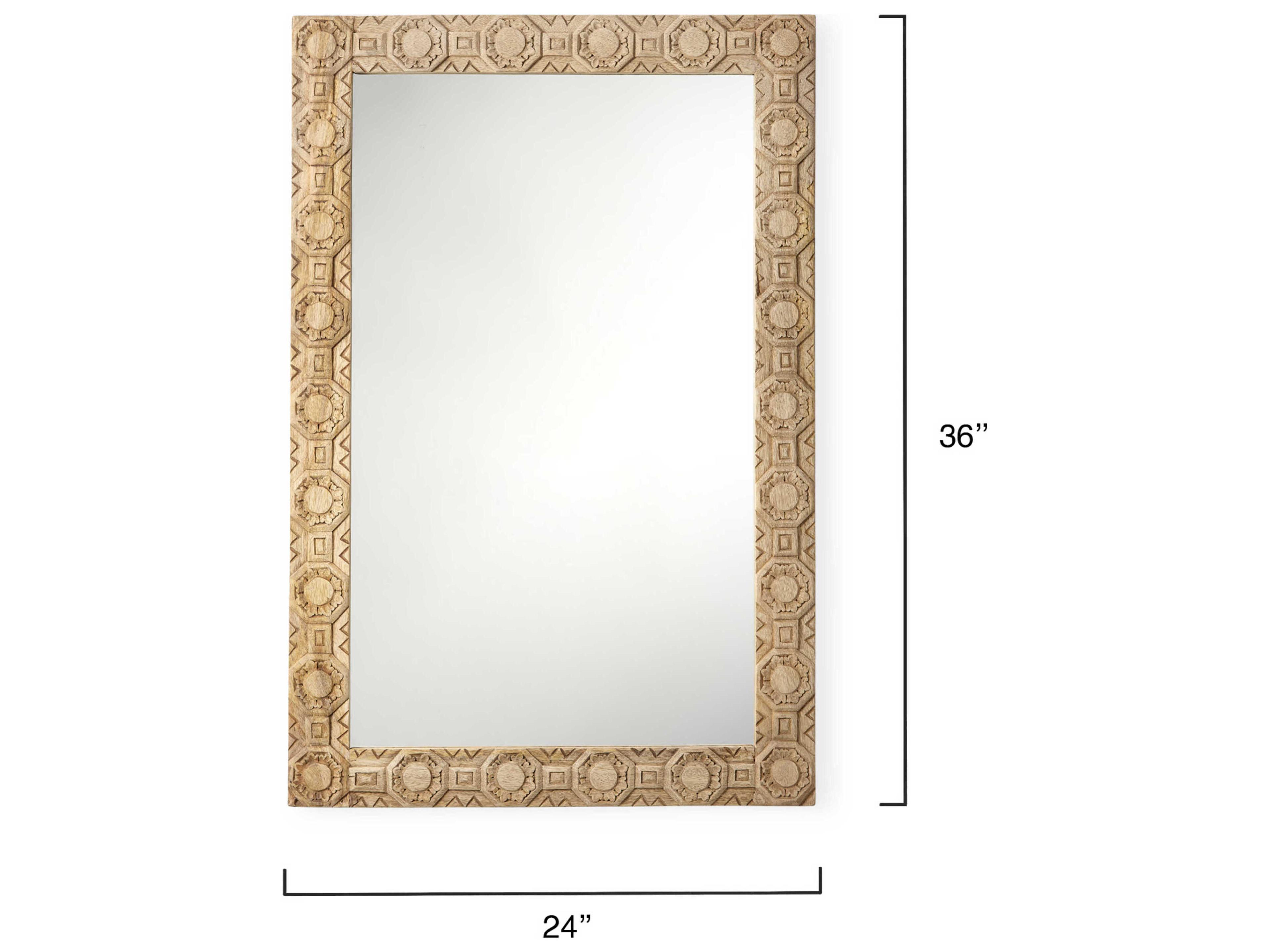 Jamie Young Relief Natural Rectangular Wall Mirror
