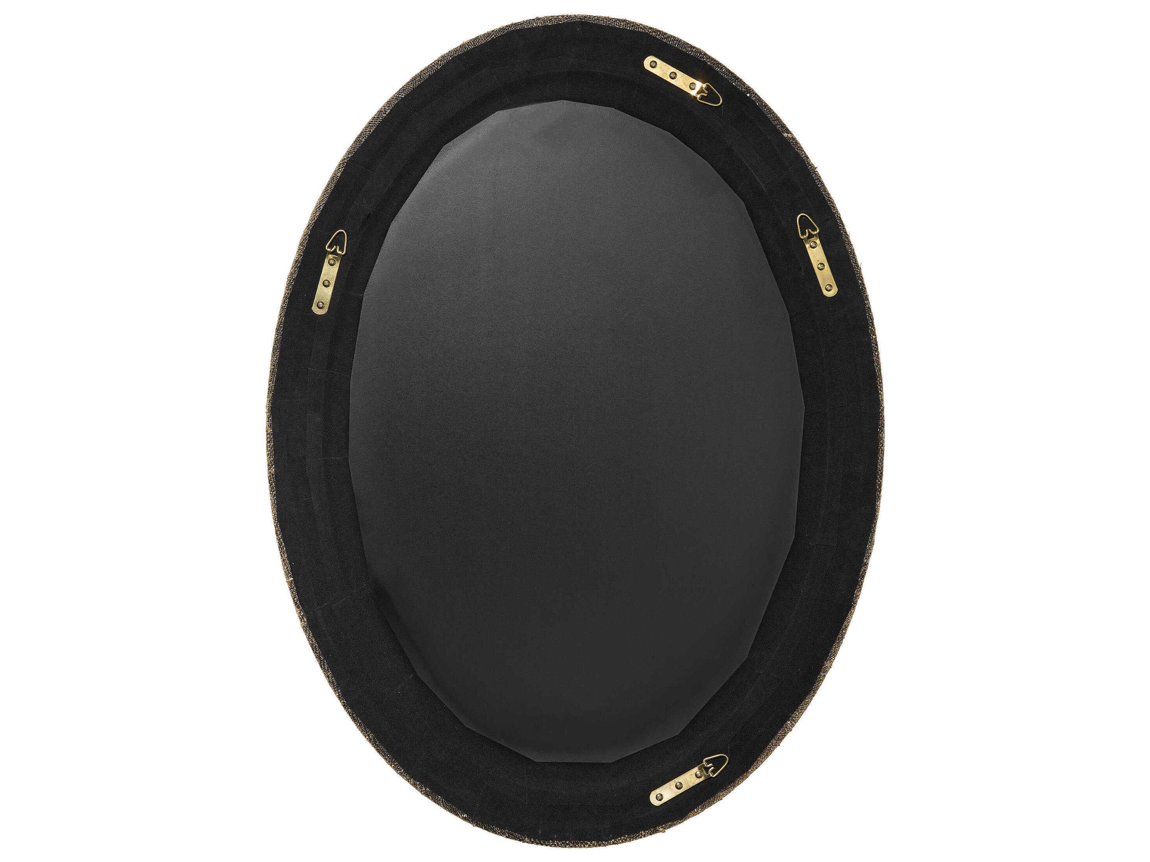 Jamie Young Valley Raffia Natural Oval Wall Mirror