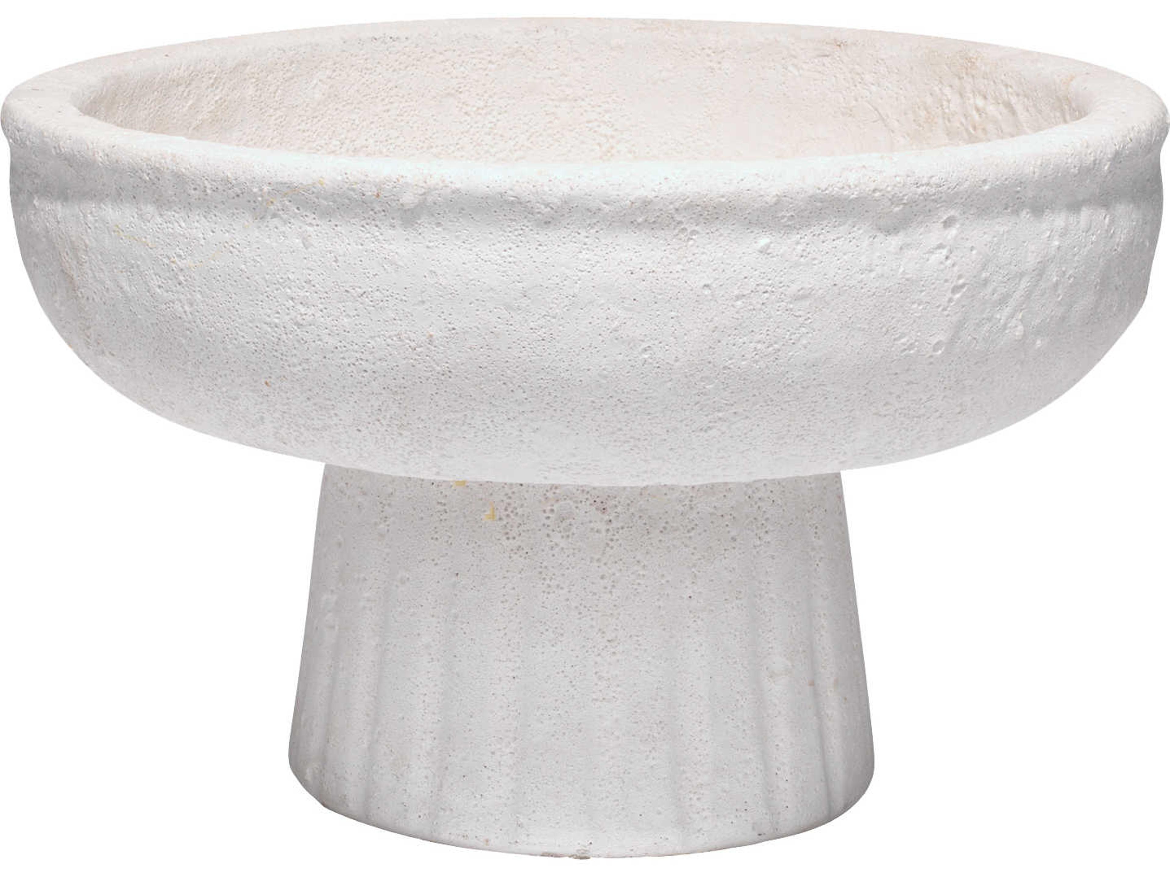 Aegean Matte White Small Pedestal Bowl