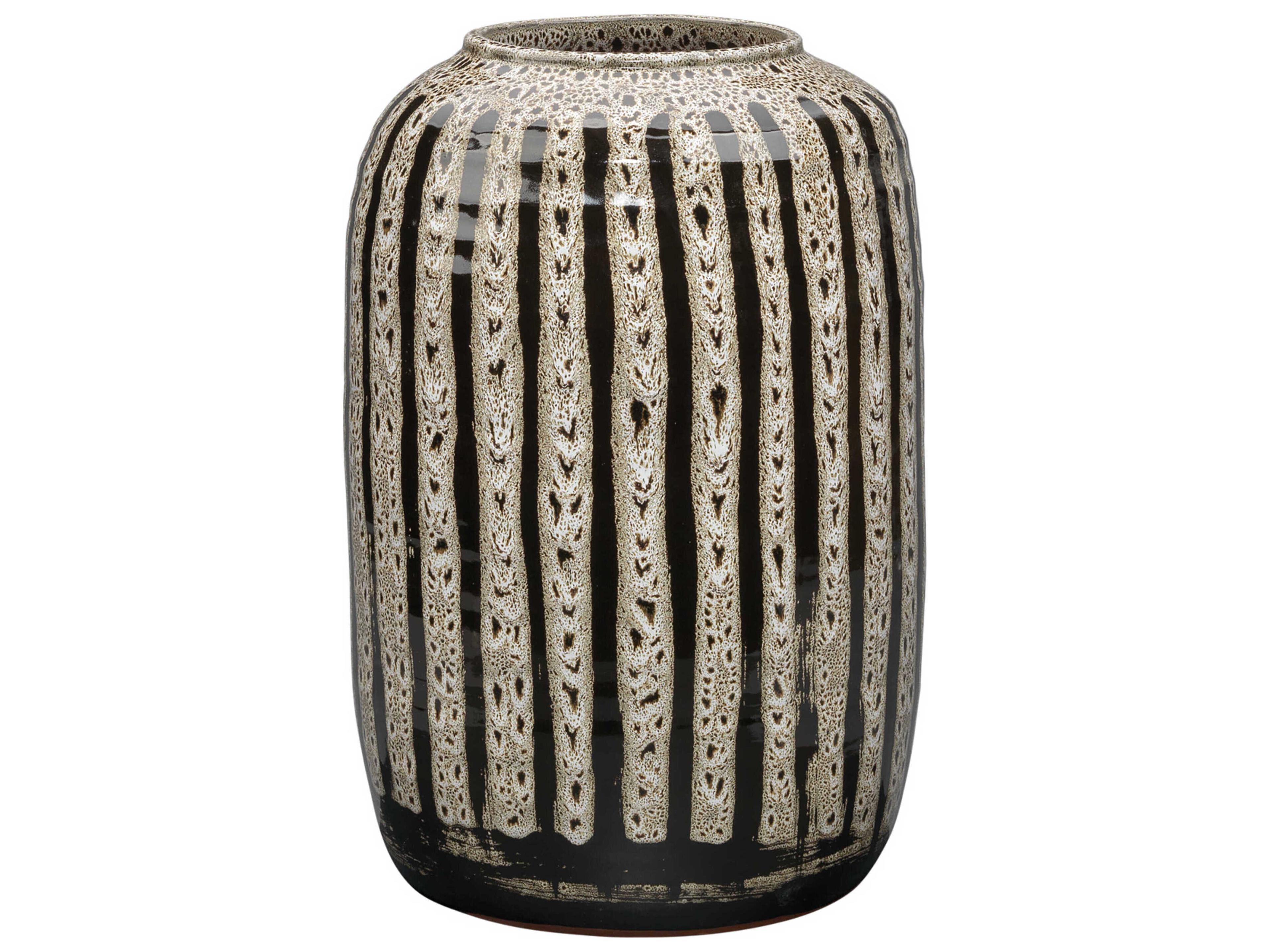 Jamie Young Beige / Black Vase