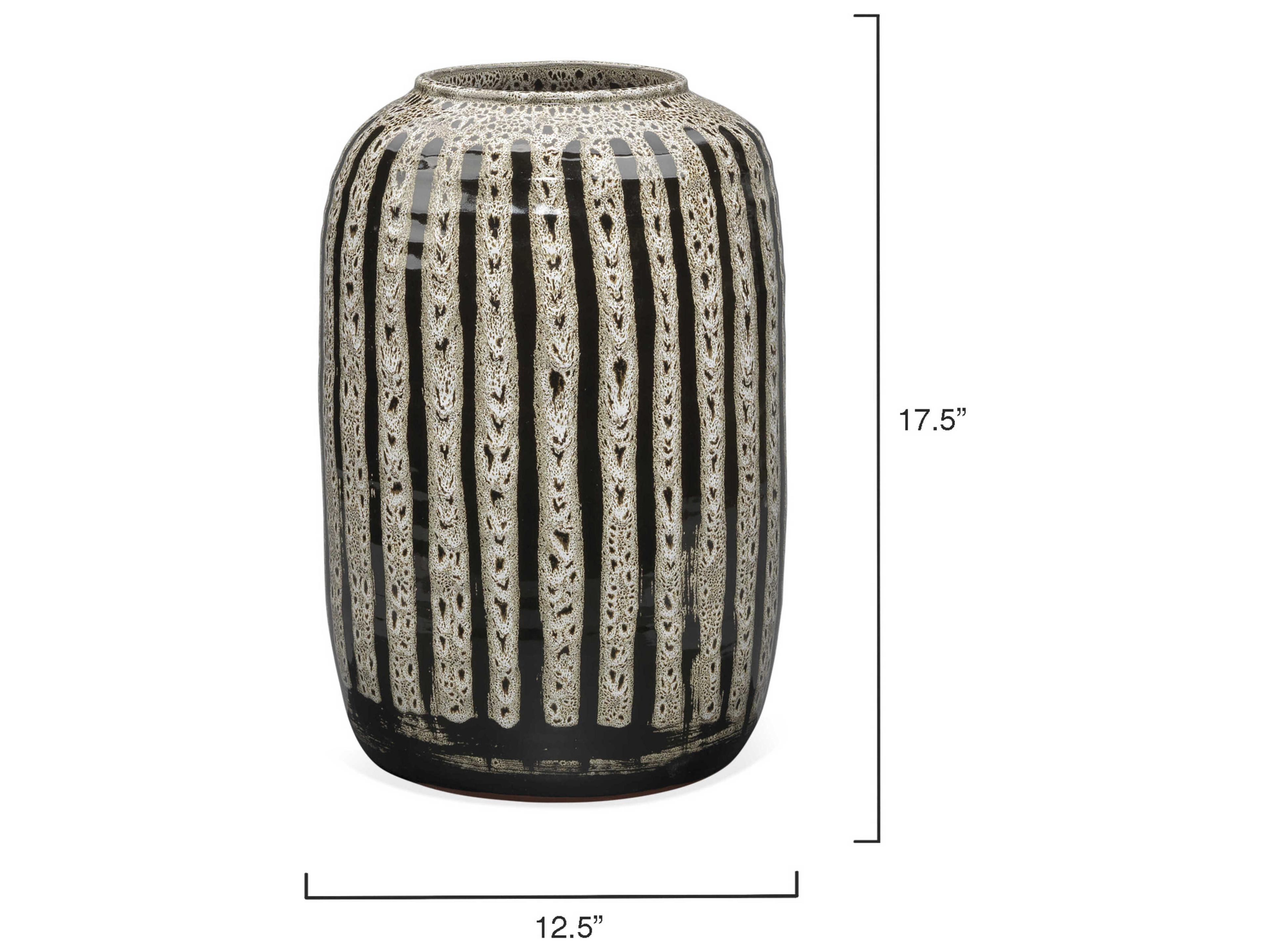 Jamie Young Beige / Black Vase