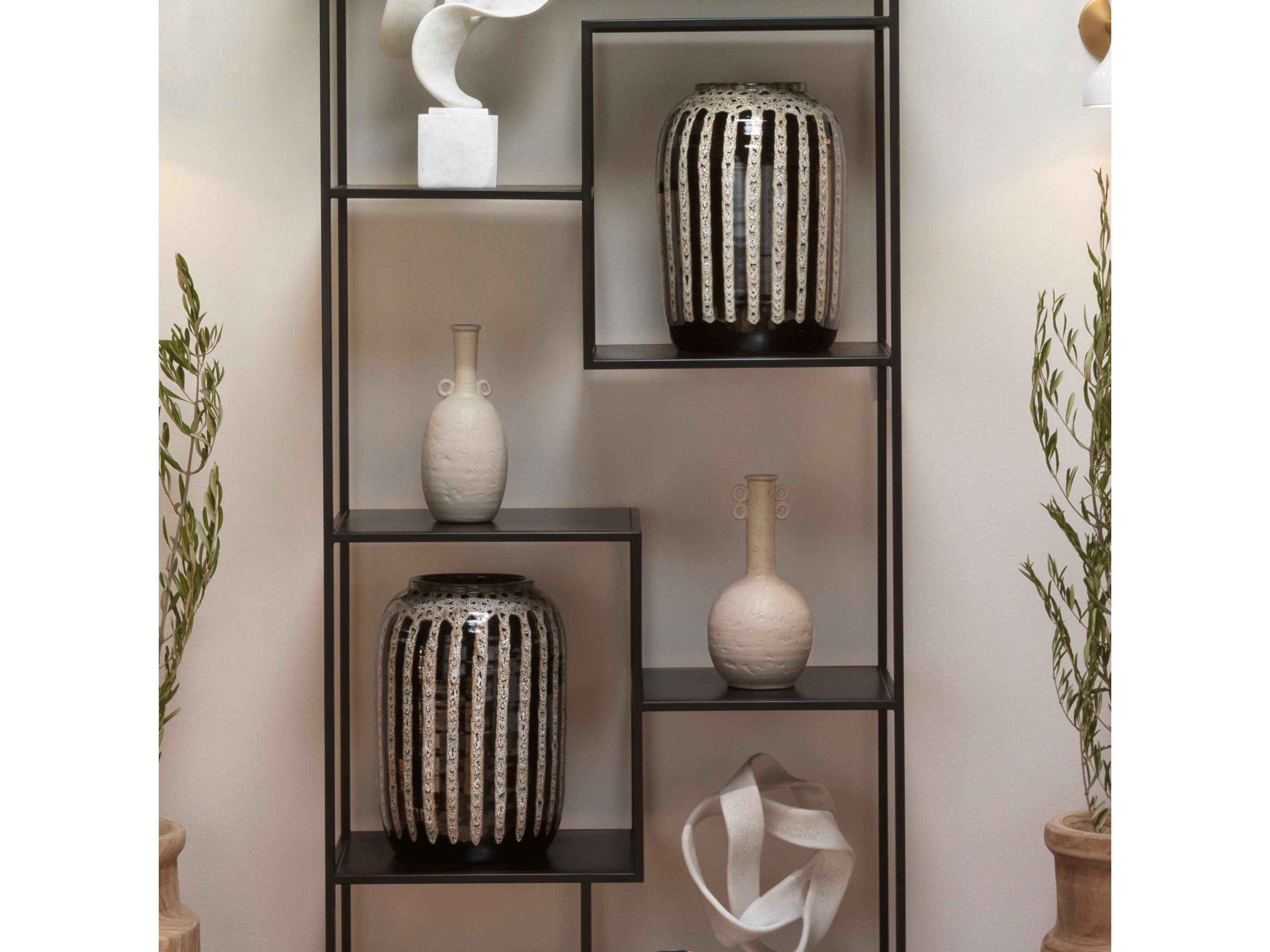 Jamie Young Beige / Black Vase