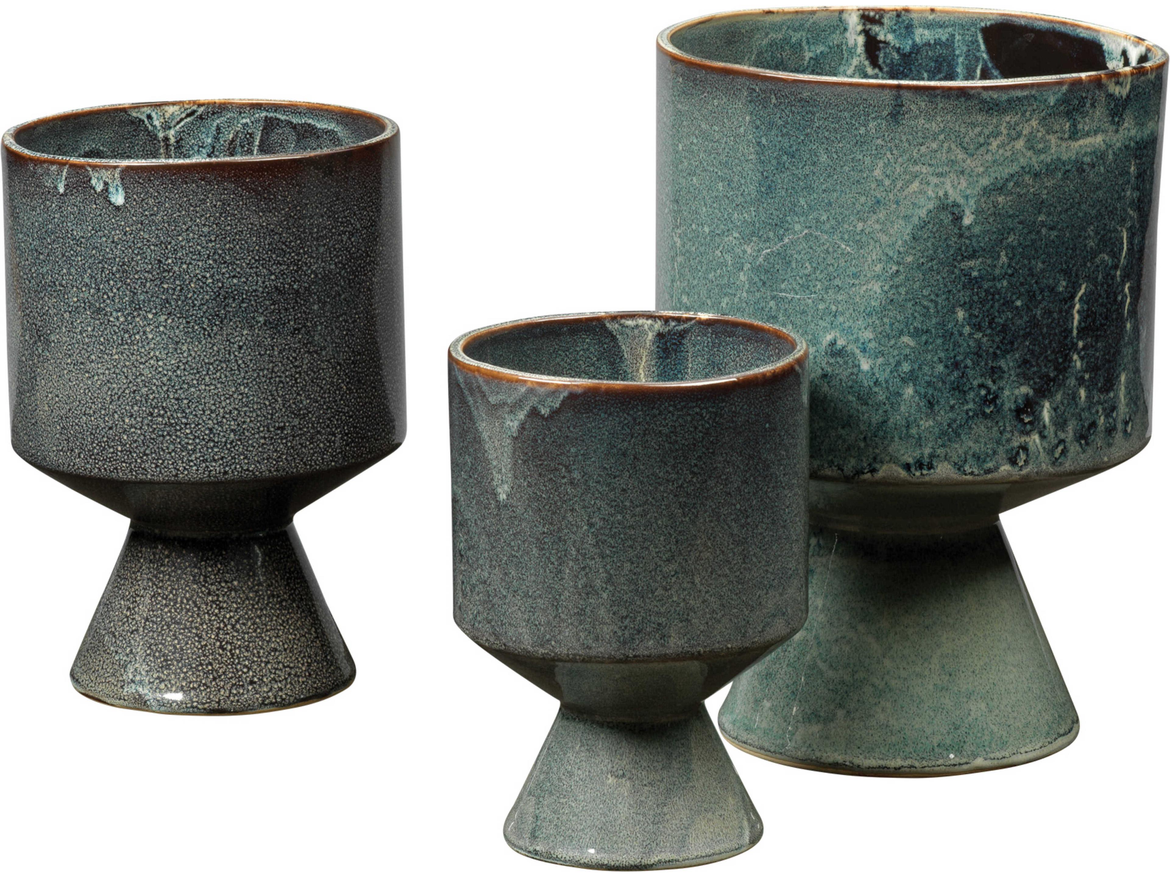 Jamie Young Berkeley Royal Blue Pots Set of 3