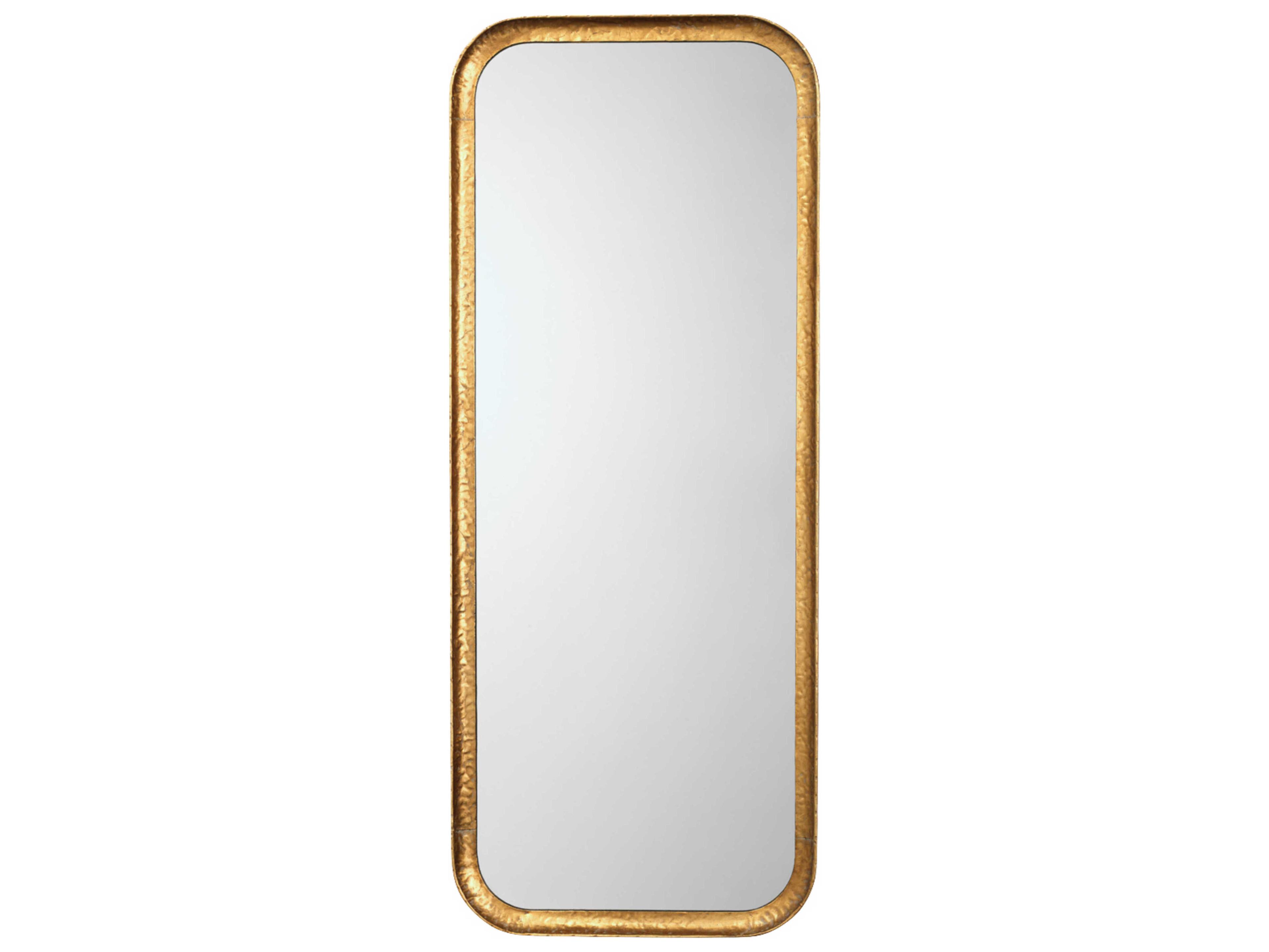 Capital Rectangle Wall Mirror in Gold Leaf