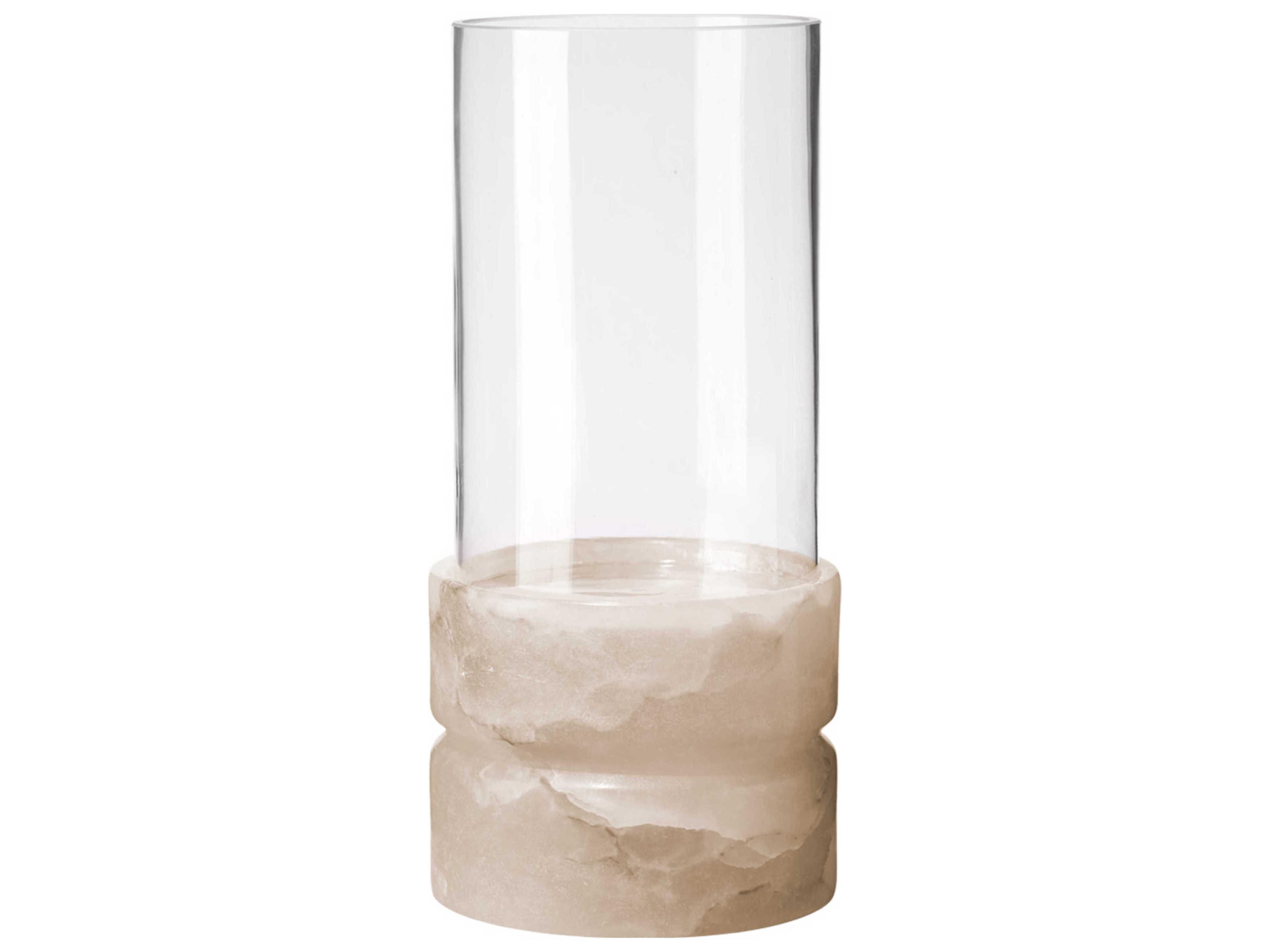 Jamie Young Charlotte Clear / Brown 11" High Hurricane