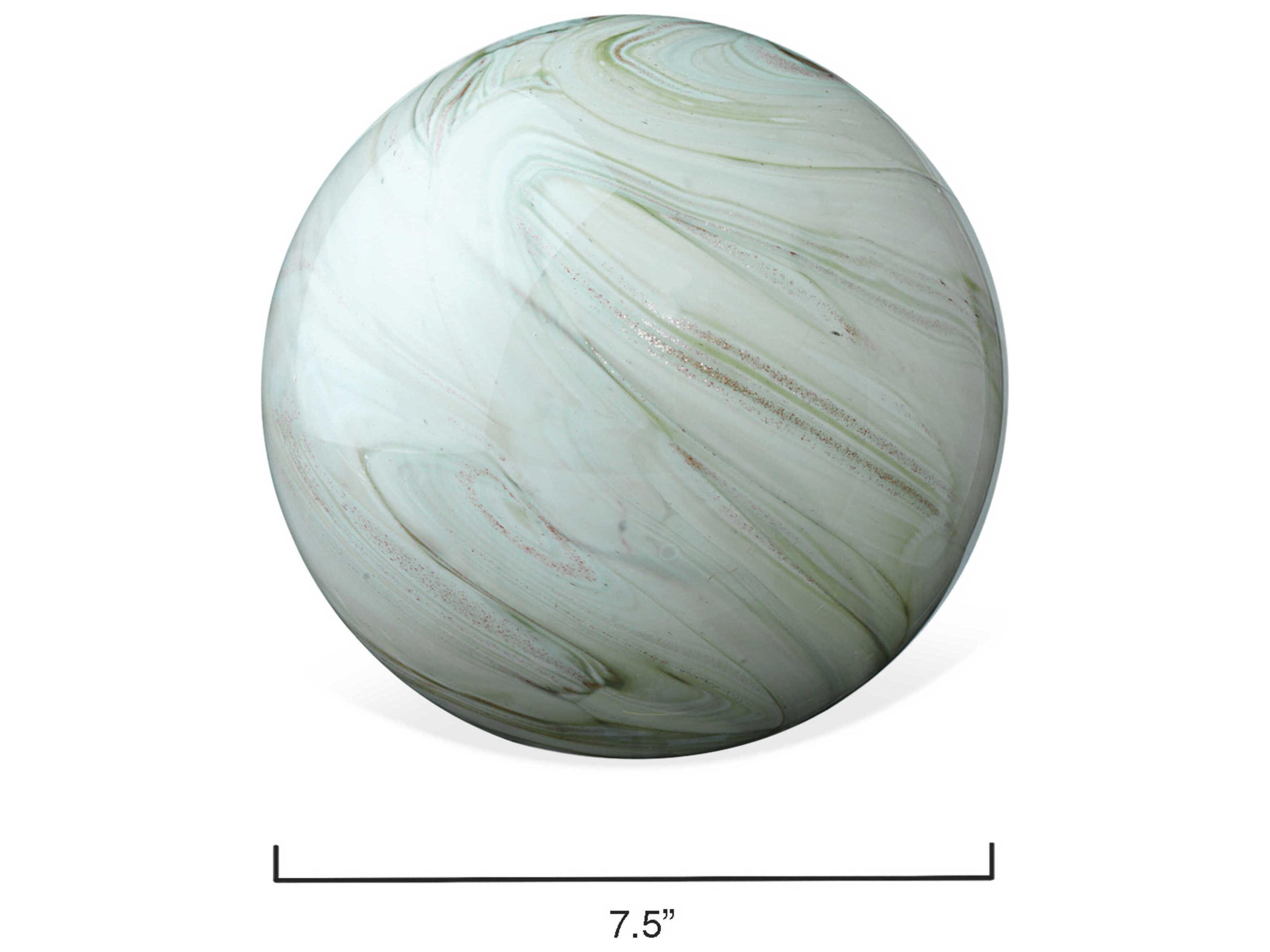 Jamie Young Sage Swirl Cosmos Glass Balls Set of 2